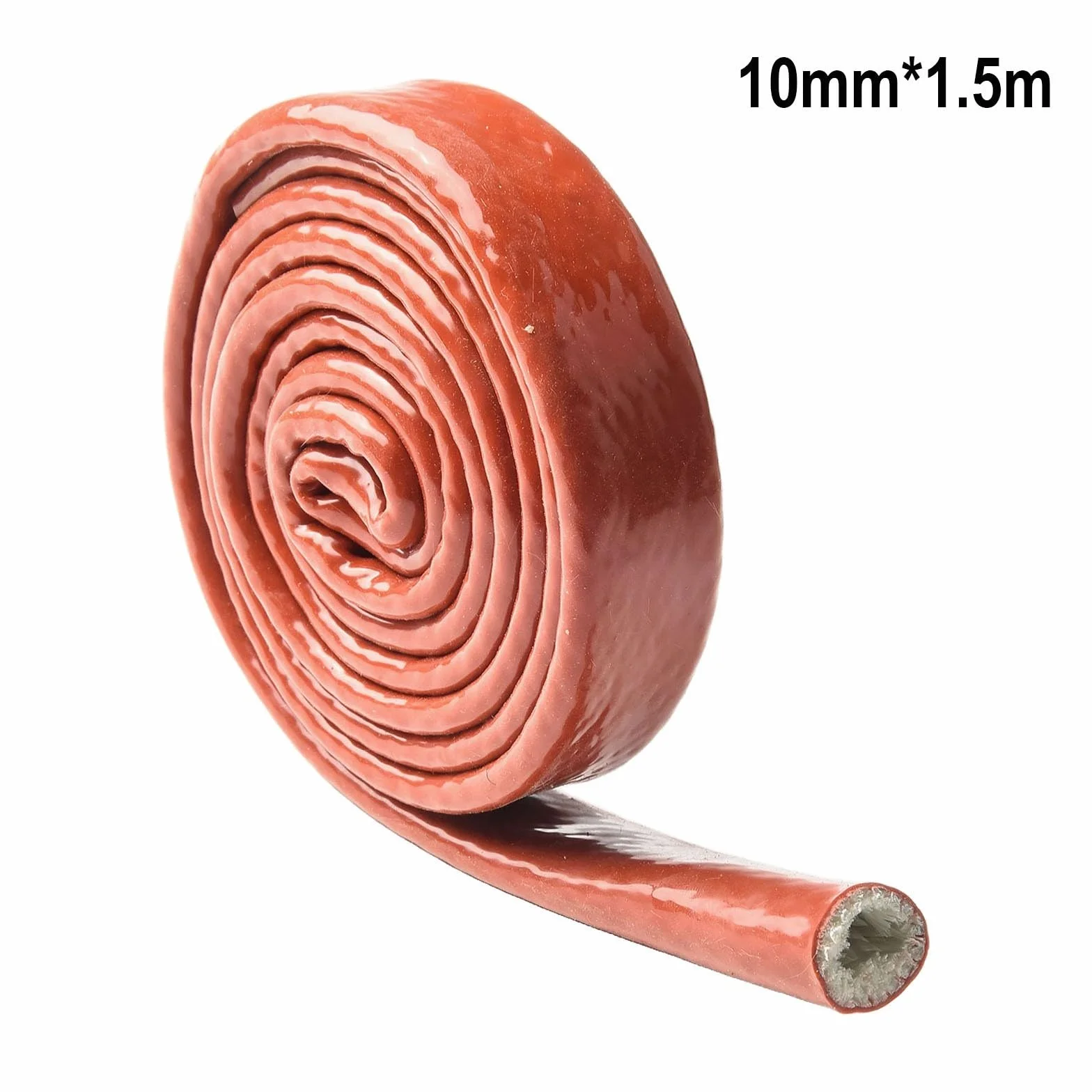 Guaina protettiva per cavi in fibra di vetro in silicone resistente al calore, protezione per condutture resistenti al fuoco ad alta temperatura, 1,5 m (10 mm)
