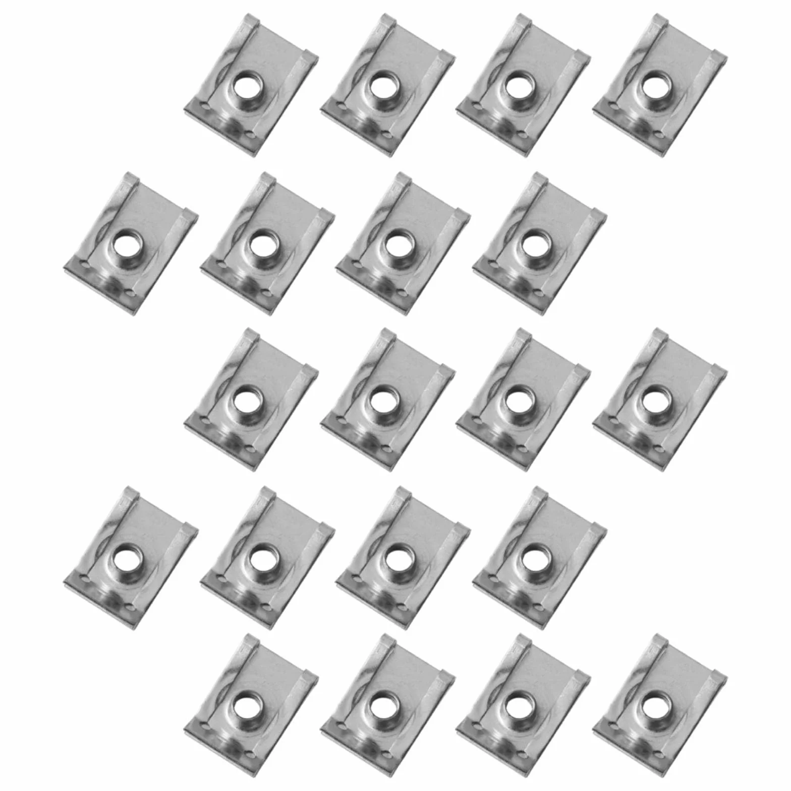 Dadi a U zincati M5 M6 M8 per giunzione pannelli set 20 pezzi