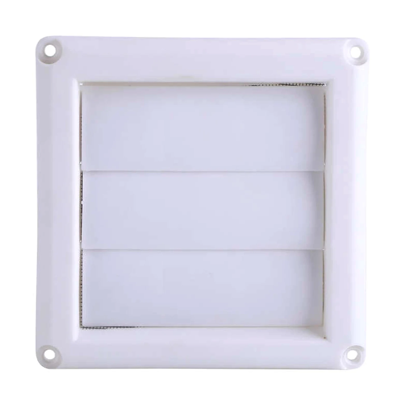 Griglia di ventilazione a parete in plastica | Bianco 15 cm o 20 cm 3 alette con zanzariera: for canalina a parete e aperture a soffitto(20cm)