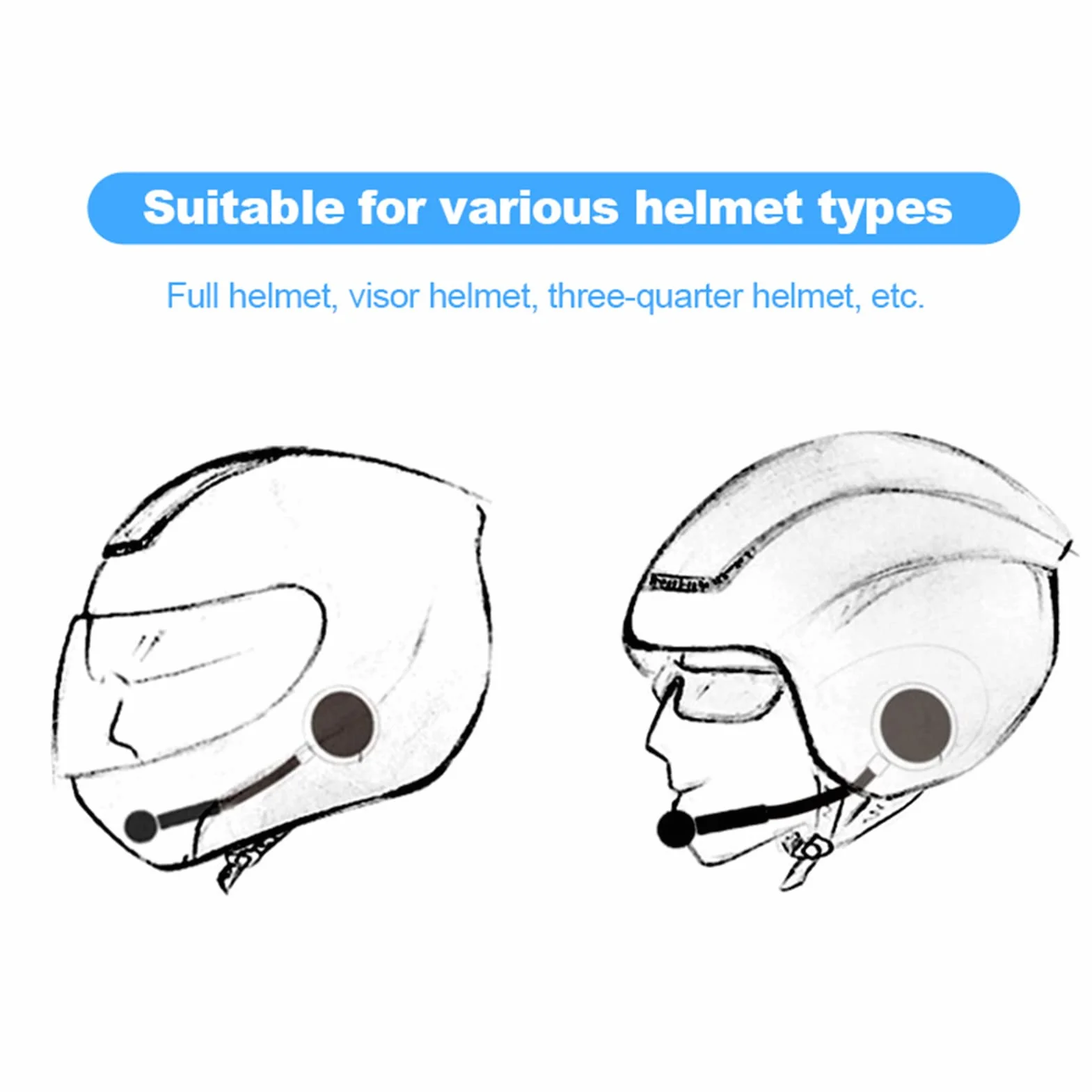 Ejoyous Affioraggio del Casco Motociclistico, Casco Motociclistico BT BT Affari del Casco Motociclistico 4.1 Hi-Fi Sound Suono