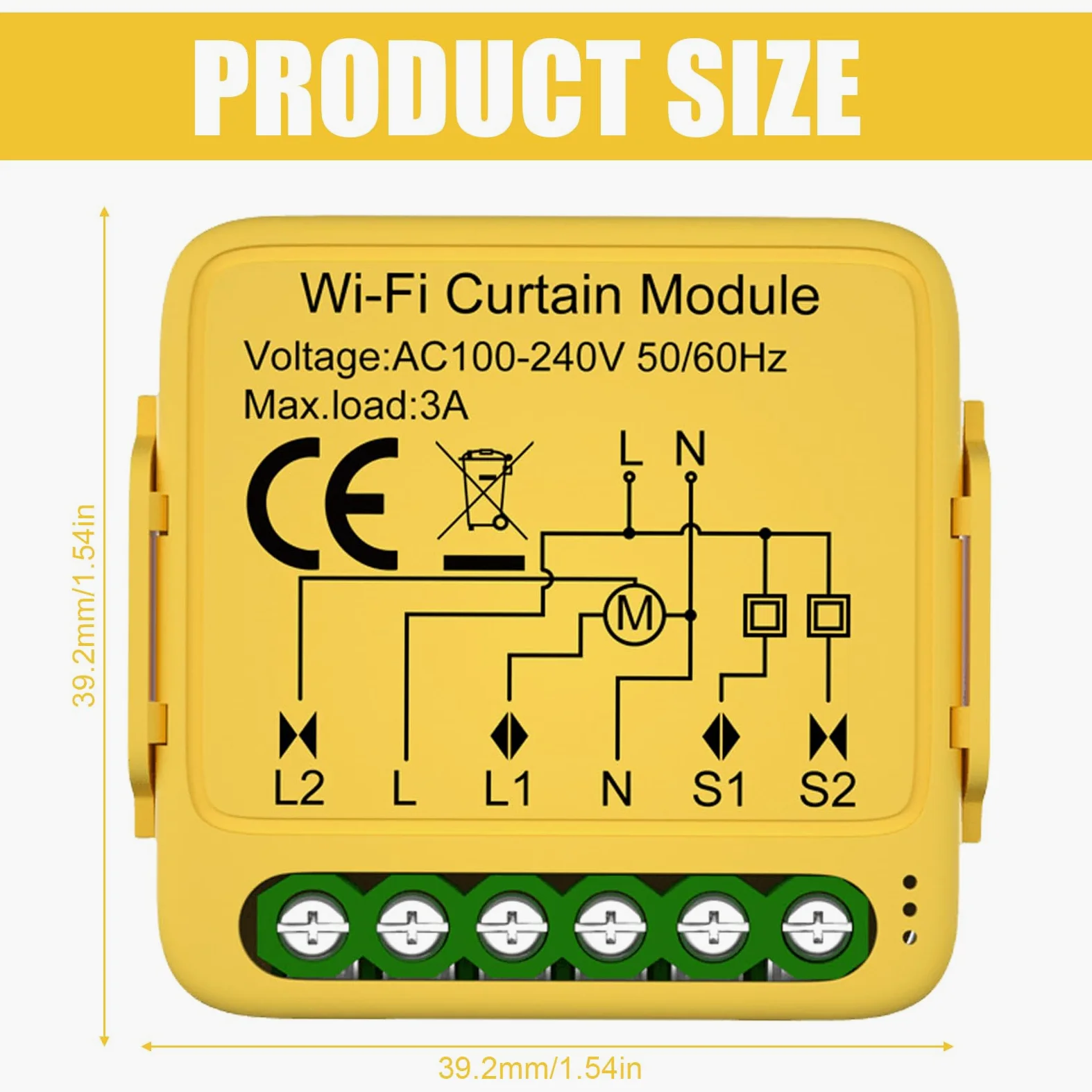 4 interruttori intelligenti per tapparelle WiFi, interruttore intelligente da incasso, modulo per tapparelle con regolazione della durata per tende e tende da sole, compatibile con Google Home