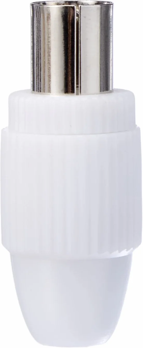 Hama Kit 2 Spine per Cavo Antenna, Coassiale Maschio e Femmina, Bianco