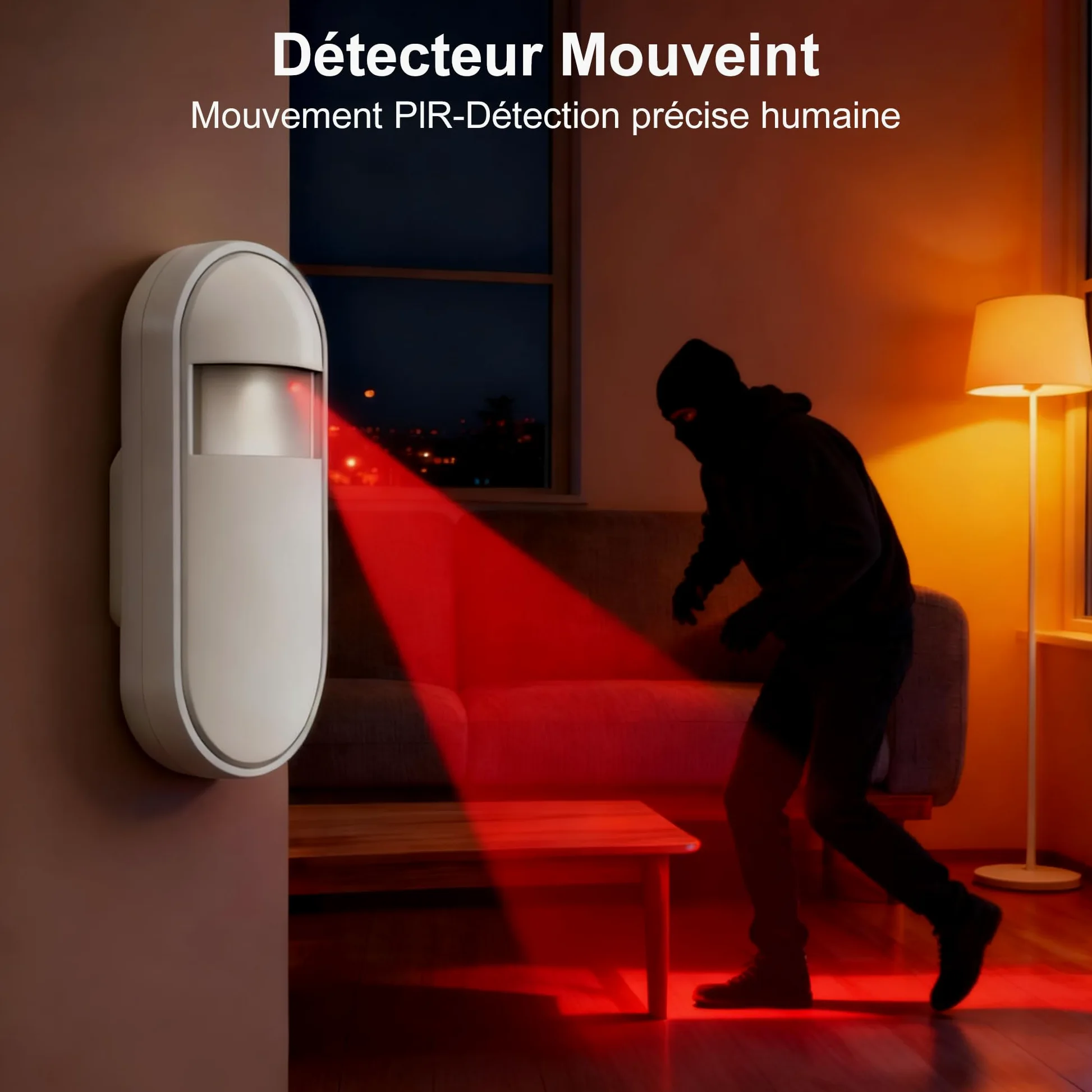 Sistema di Allarme Casa, Allarme Rilevatori di Movimento, Sensori di Porta/Finestra, Pulsanti SOS,Controllo Remoto, Protezione Anti-Intrusione per Casa (24 kit Set)