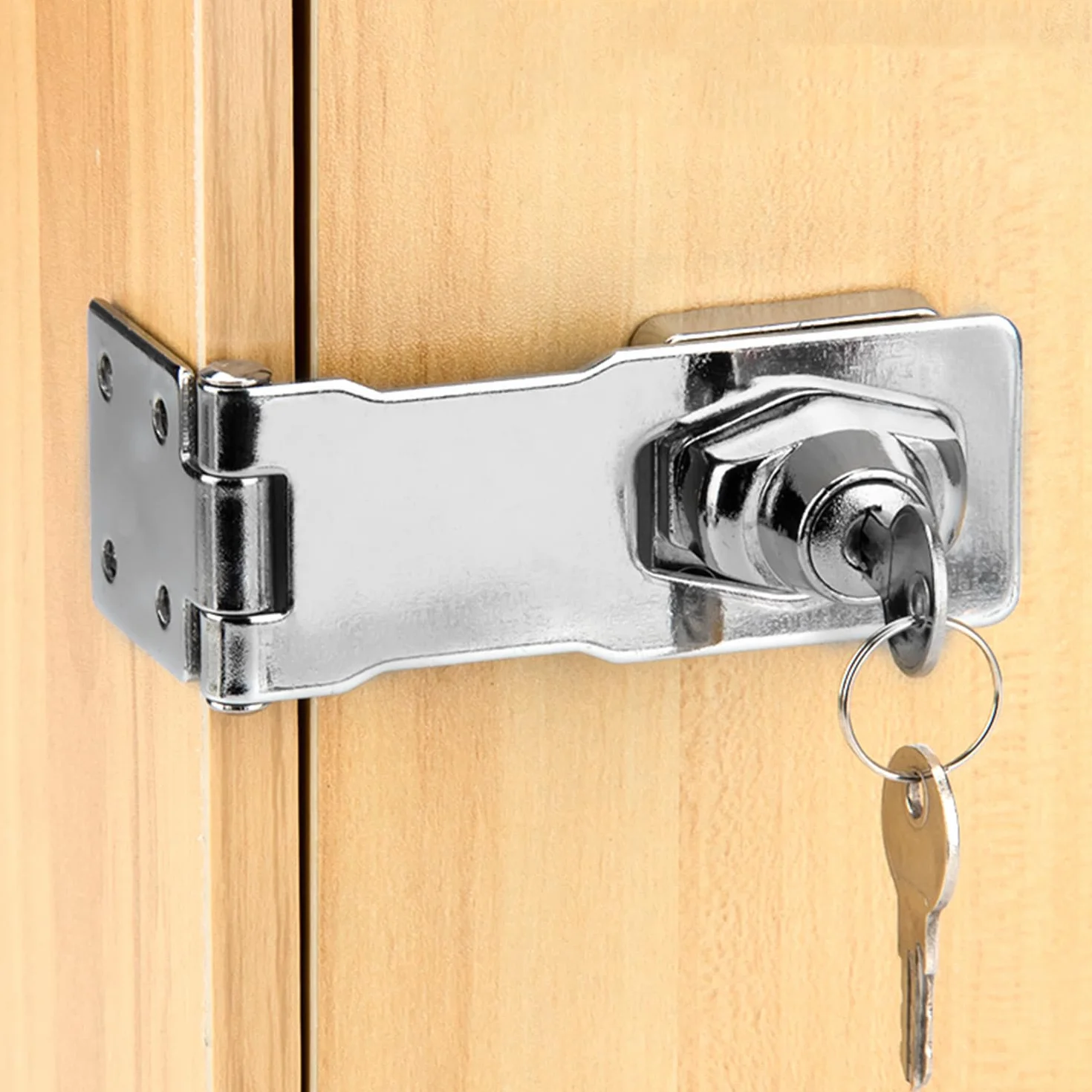 Lucchetto Hasp 4 Pollici in Acciaio Inossidabile con Serratura a Chiave