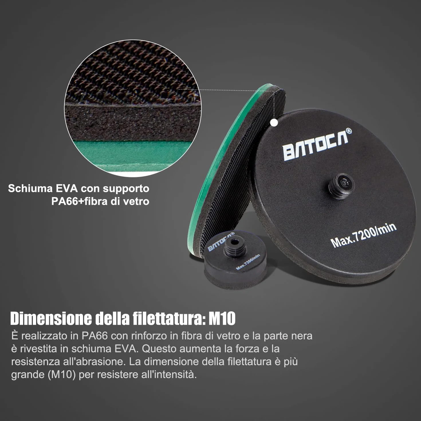 BATOCA S4 Lucidatrice Orbitale Rotativa a Batteria 12V 2.5Ah 2000-5500RPM Kit Lucidatura Auto