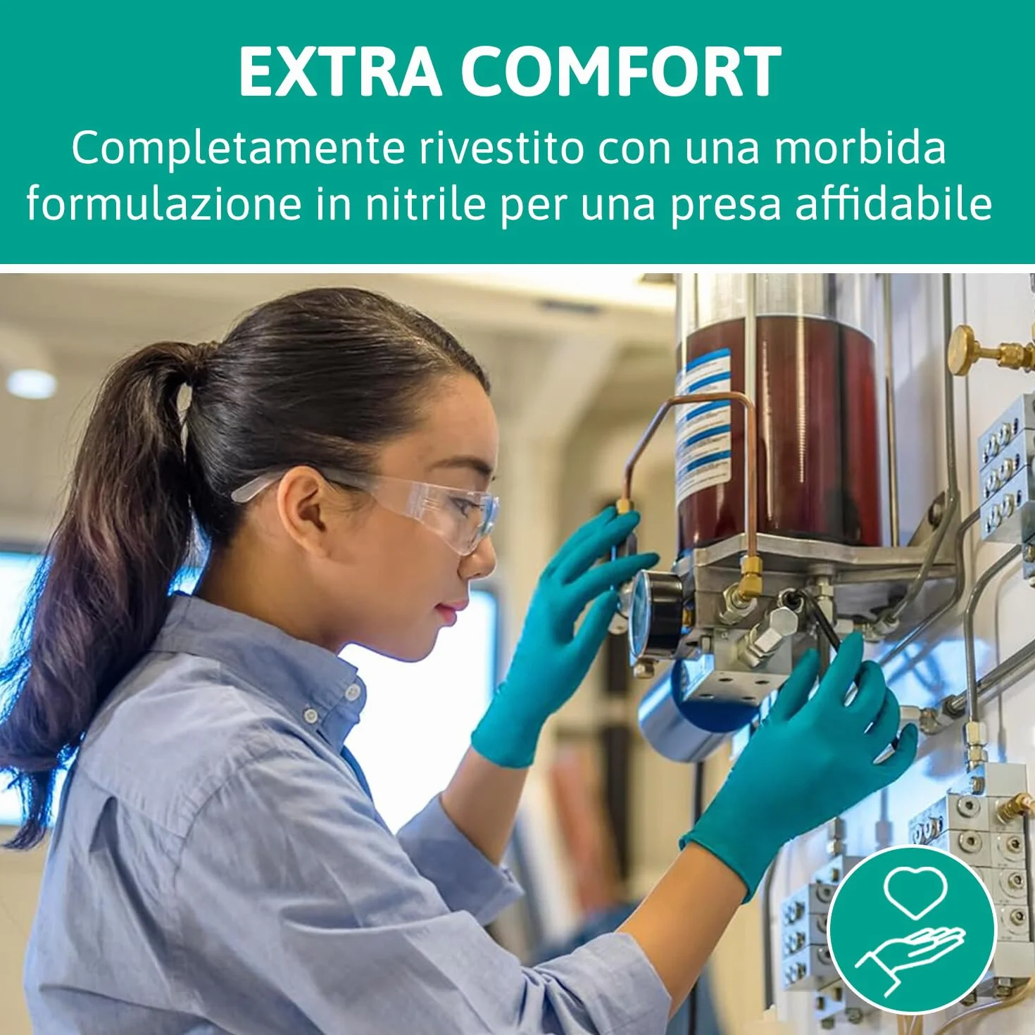 Ansell TouchNTuff 92-600 Guanti Monouso in Nitrile, Senza Polvere, Alta Resistenza Chimica, Verde, Taglia L (100 Pezzi)