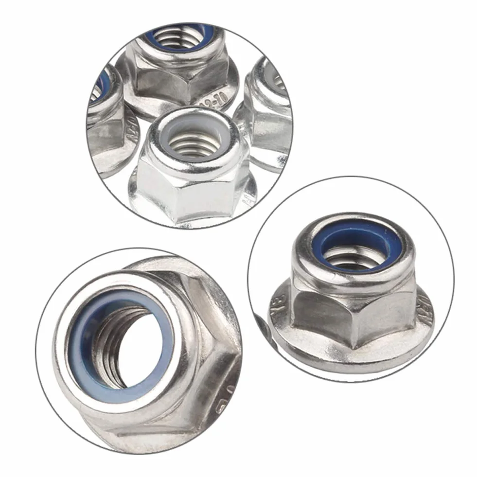 Dado Flangiato Acciaio Inox 304 Autobloccante M4 M5 M6 M8 M10 M12