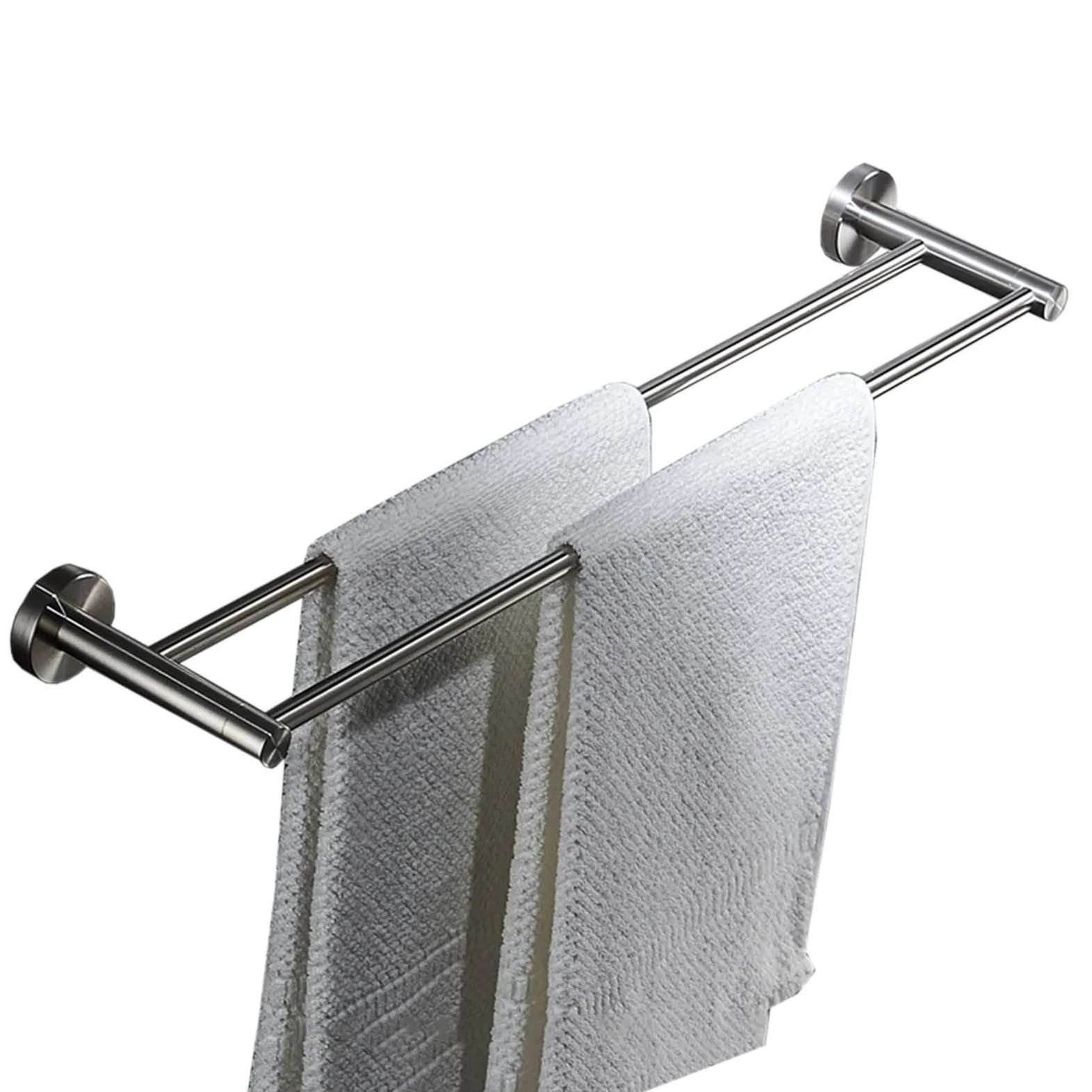 Portasciugamani doppio da parete in acciaio inox SUS304, 40-100 cm, per cucina, bagno, WC, hotel, design moderno e salvaspazio (dimensioni: 40 cm)