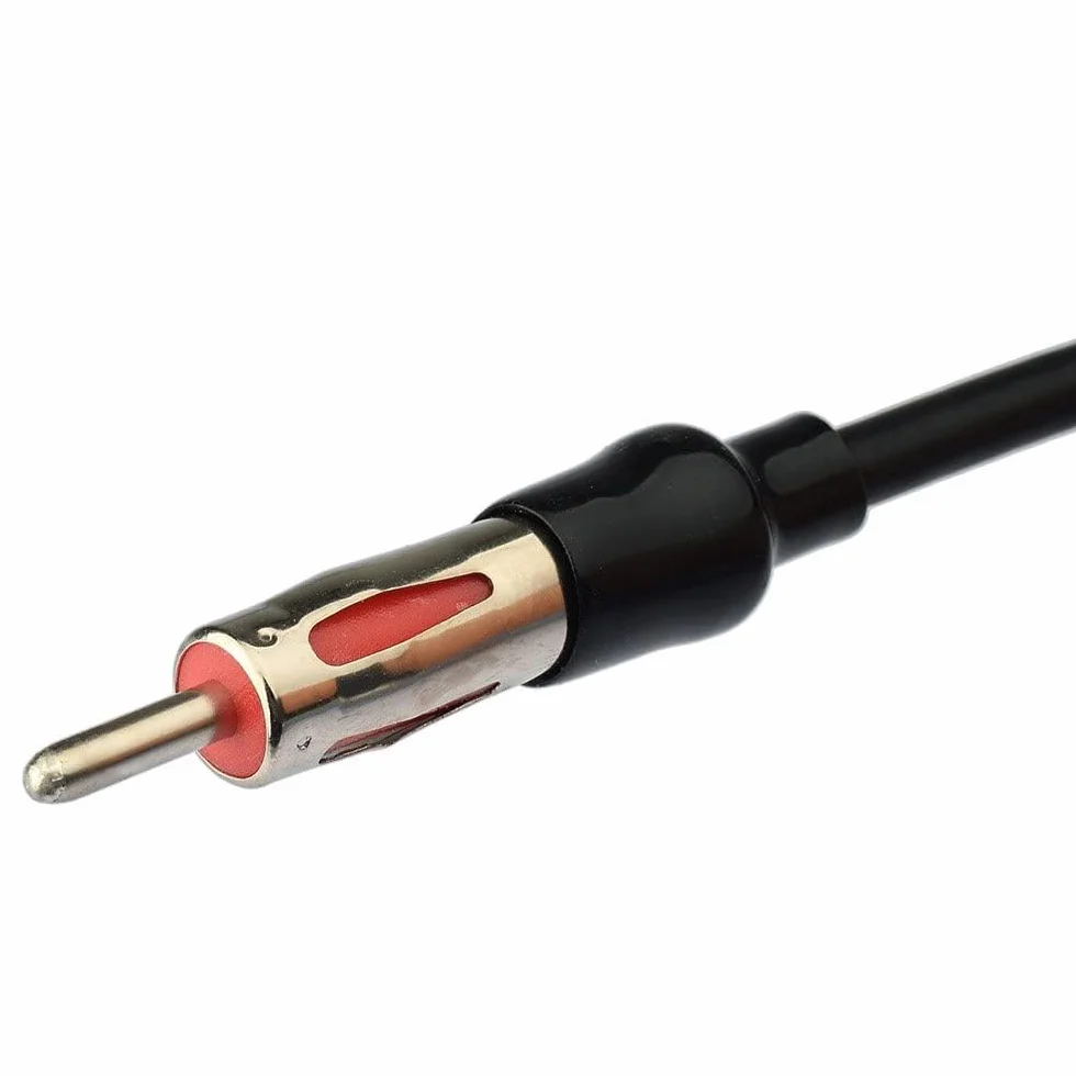 Bingfu Amplificatore Segnale Antenna Autoradio Auto, Adattatore da Doppio Maschio Fakra a Spina DIN per Volkswagen VW Golf Polo Audi BMW Unità Principale