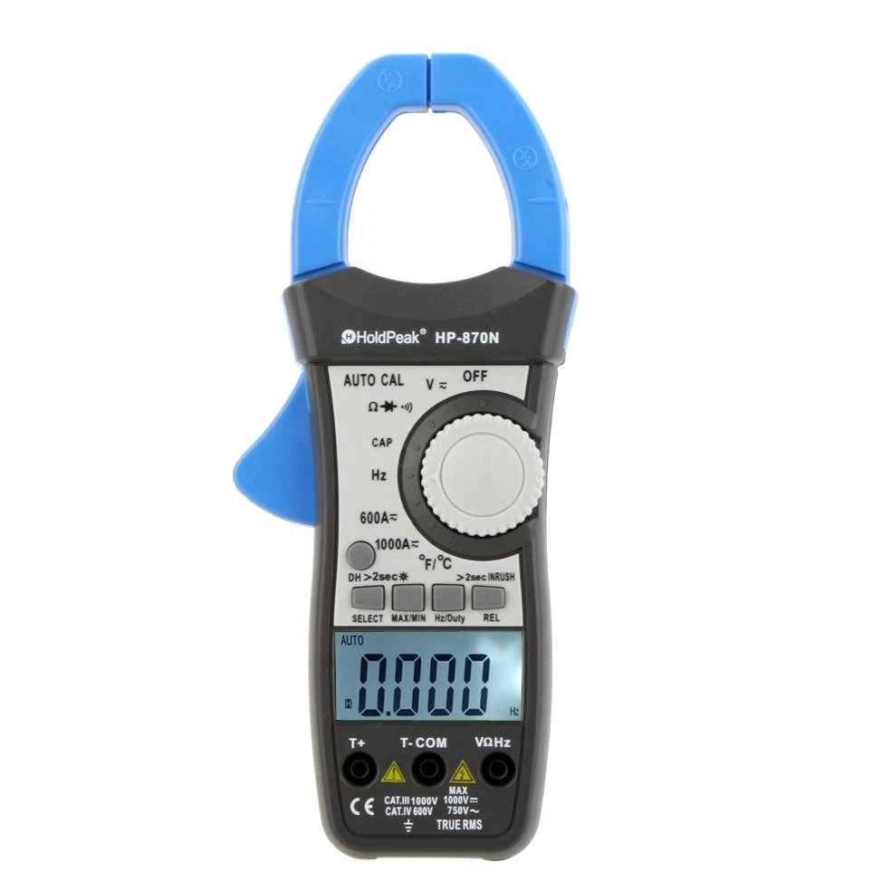 HoldPeak HP-870N Pinza Amperometrica True RMS Autorange CA/CC fino a 1000A Tensione 1000V Temperatura Frequenza Capacità