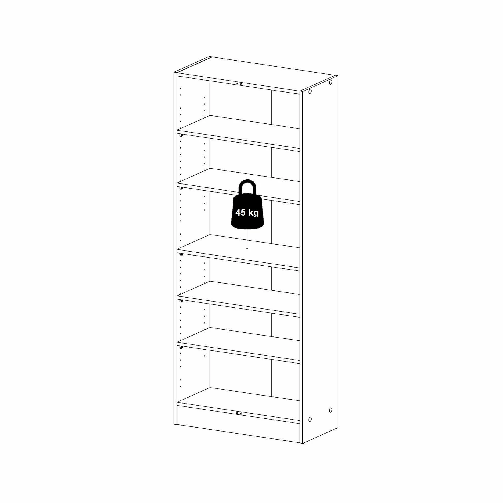 MONDO VIRO Armadio in ferro a due ante 5 ripiani con serratura portascope h 179 cm (Tuttopiani 60)