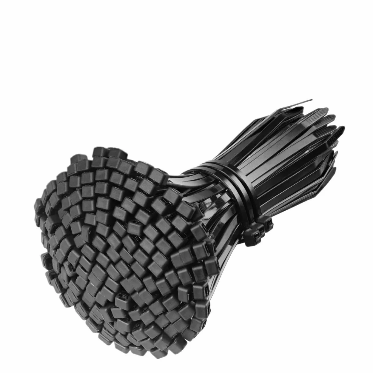 Fascetta per cavi con fibbia regolabile, fascette per cavi in nylon, cinghie di bloccaggio automatico, fissaggio fisso riutilizzabile per ufficio e casa (nero, 100 pezzi)