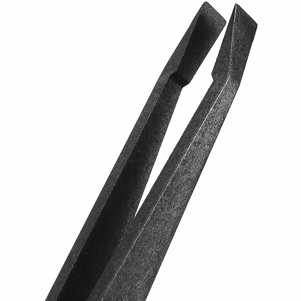MMOBIEL pinzette di precisione in plastica anti-statica, punta piatta per elettronica, gioielleria, laboratorio, nero