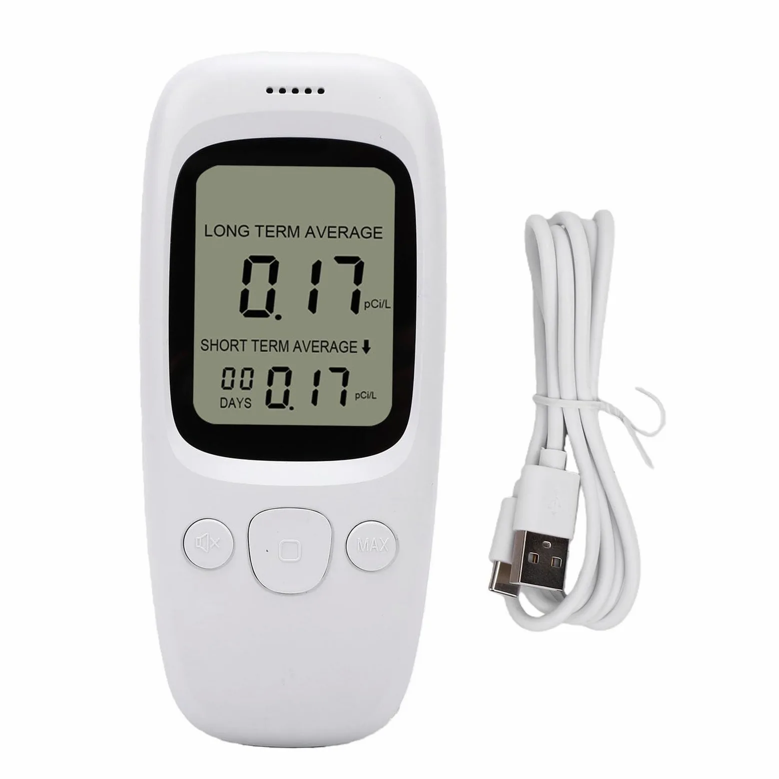 Monitor Digitale per Rilevatore di Radon Portatile con Display LCD per Uso Domestico a Lungo Termine Alimentato a Batteria