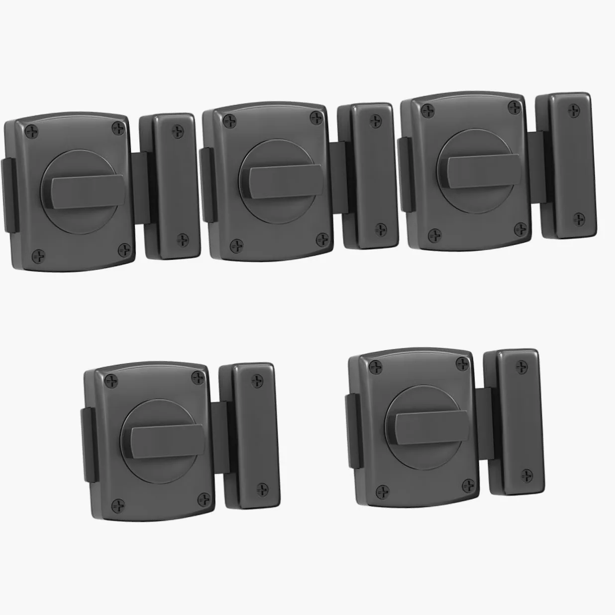Angoily 5pezzi Serratura Scorrimento Di Sicurezza Per Porte Chiavistello Versatile Per Bagno e Armadi Design Elegante e Durevole