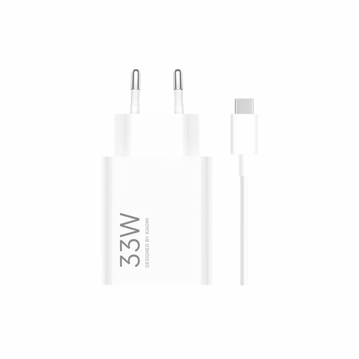 Xiaomi Caricatore Rapido 33W USB-A BHR9956EU con Cavo USB-A a USB-C, Alimentatore da Parete Fast Charging per Smartphone Xiaomi, Redmi, Android e Dispositivi USB-C, Bianco