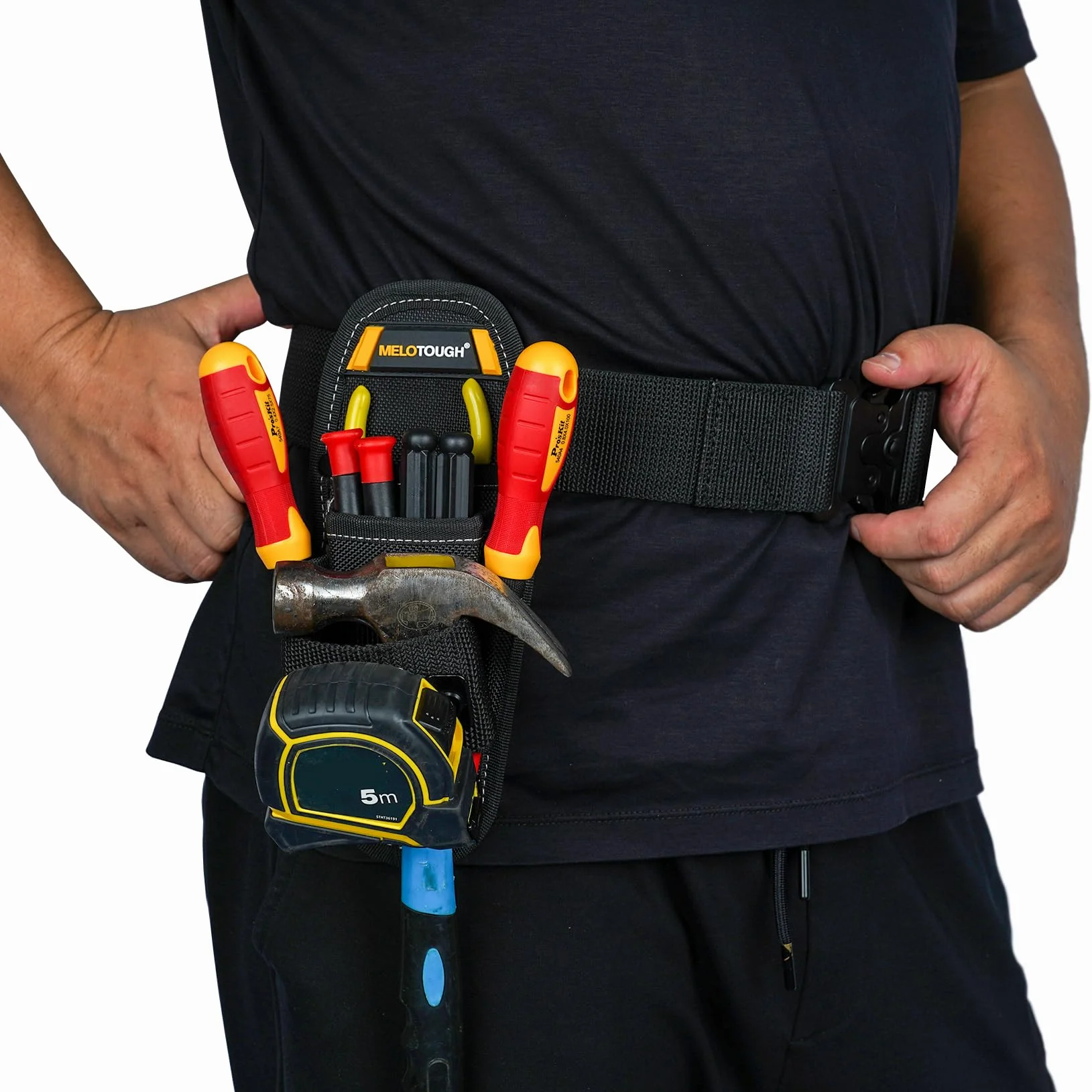 Piccola custodia per attrezzi con clip da cintura, piccola tasca portautensili, organizer per attrezzi da lavoro e porta coltelli