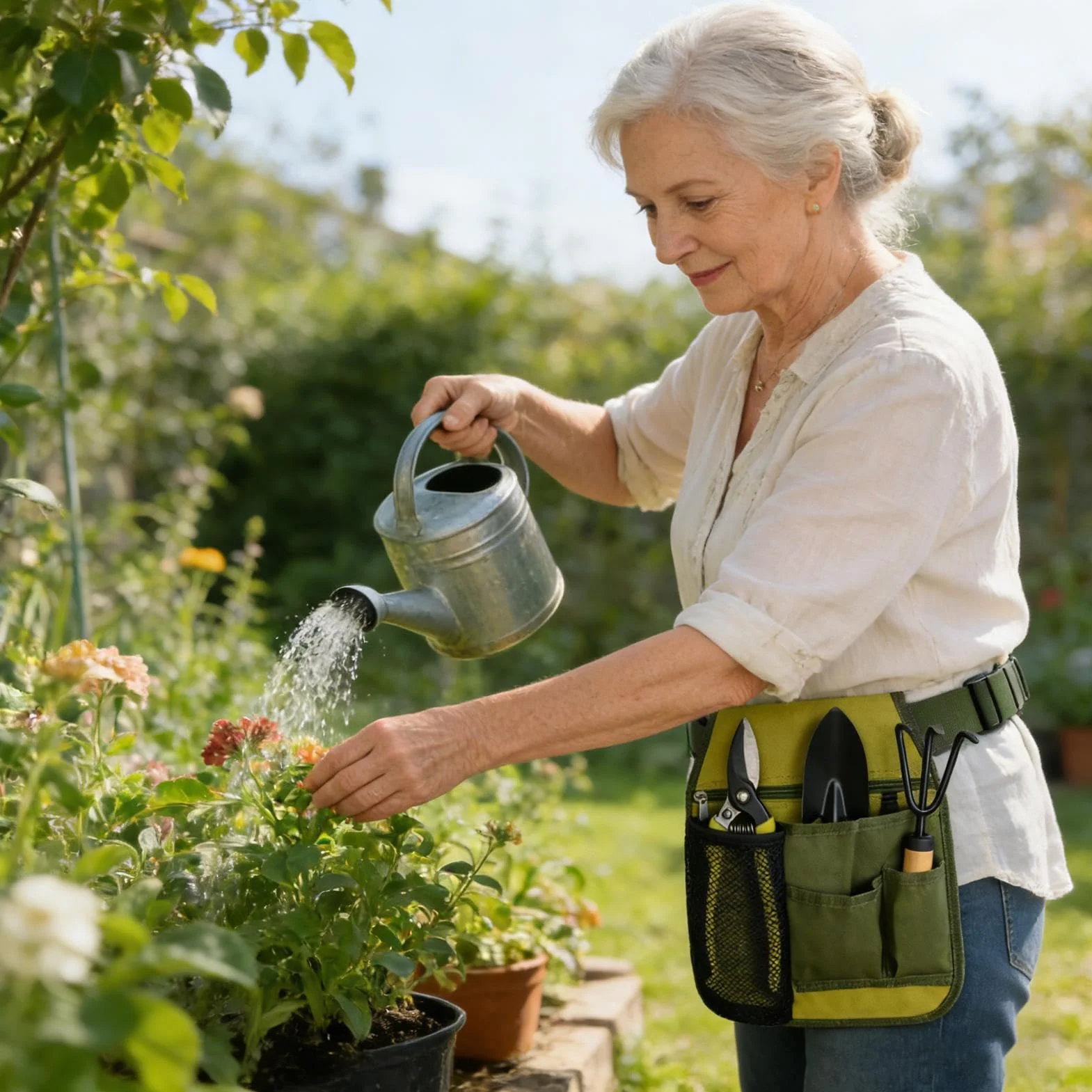 Cintura Per Attrezzi Da Giardino - Grembiule Da Cintura Da Giardinaggio Da 15,35 Pollici | Borsa Porta Attrezzi Da Giardinaggio | Supporto Multifunzionale Con Tasche Multiple Regolabili Unisex,