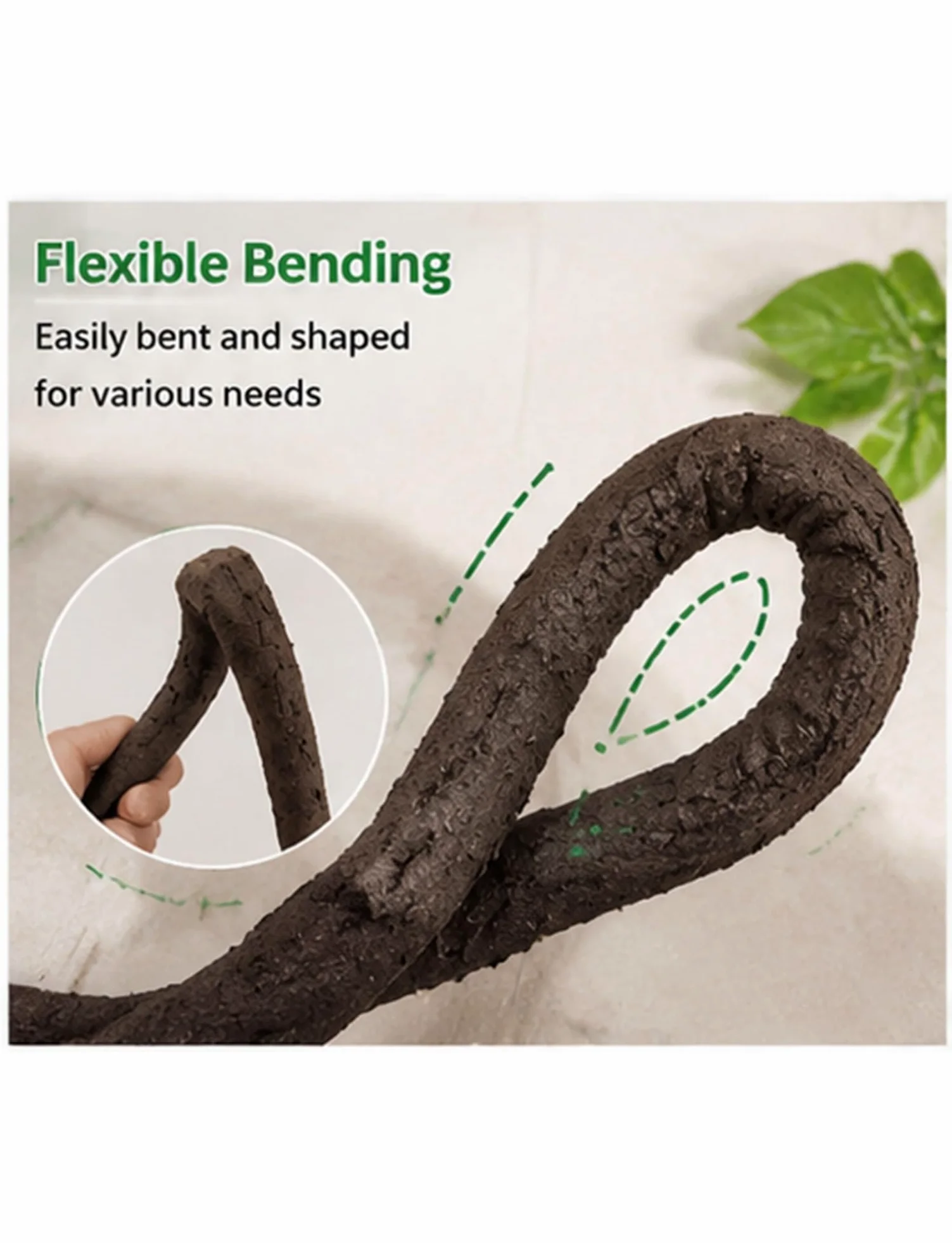 Flexibler Kabelschutzschlauch in Rankenoptik zum Kabelverstecken | Rattan decorativo con corteccia artificiale, giardino esterno(16mm/0.63in)