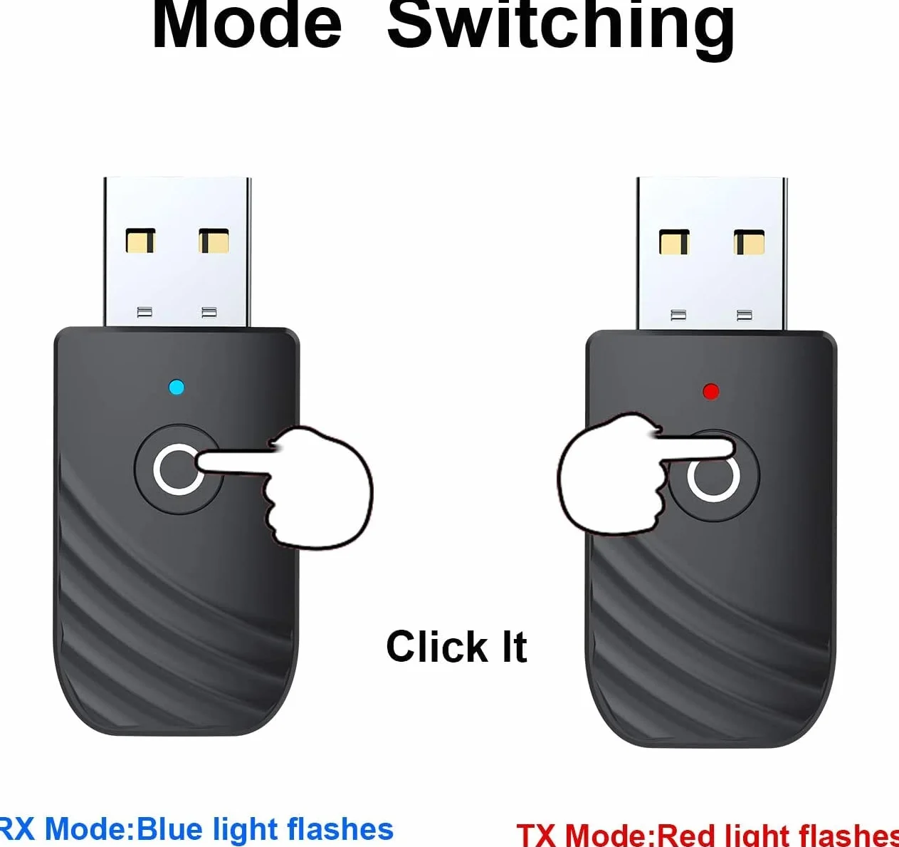USB Bluetooth 5.0 Adattatore 3 in 1 Ricevitore Audio Musicale Wireless Trasmettitore 3.5Mm AUX per TV PC Cuffie Auto