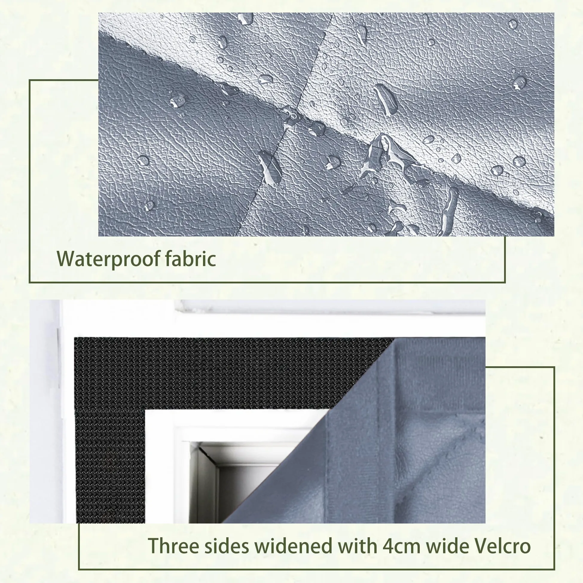 Tenda Termica Isolante 75 x 240 cm Blocca L'Aria Fredda, Riduce Rumore, Risparmio Energetico Tende Termica Magnetica per Porte per Balcone Soggiorno, grigio argento