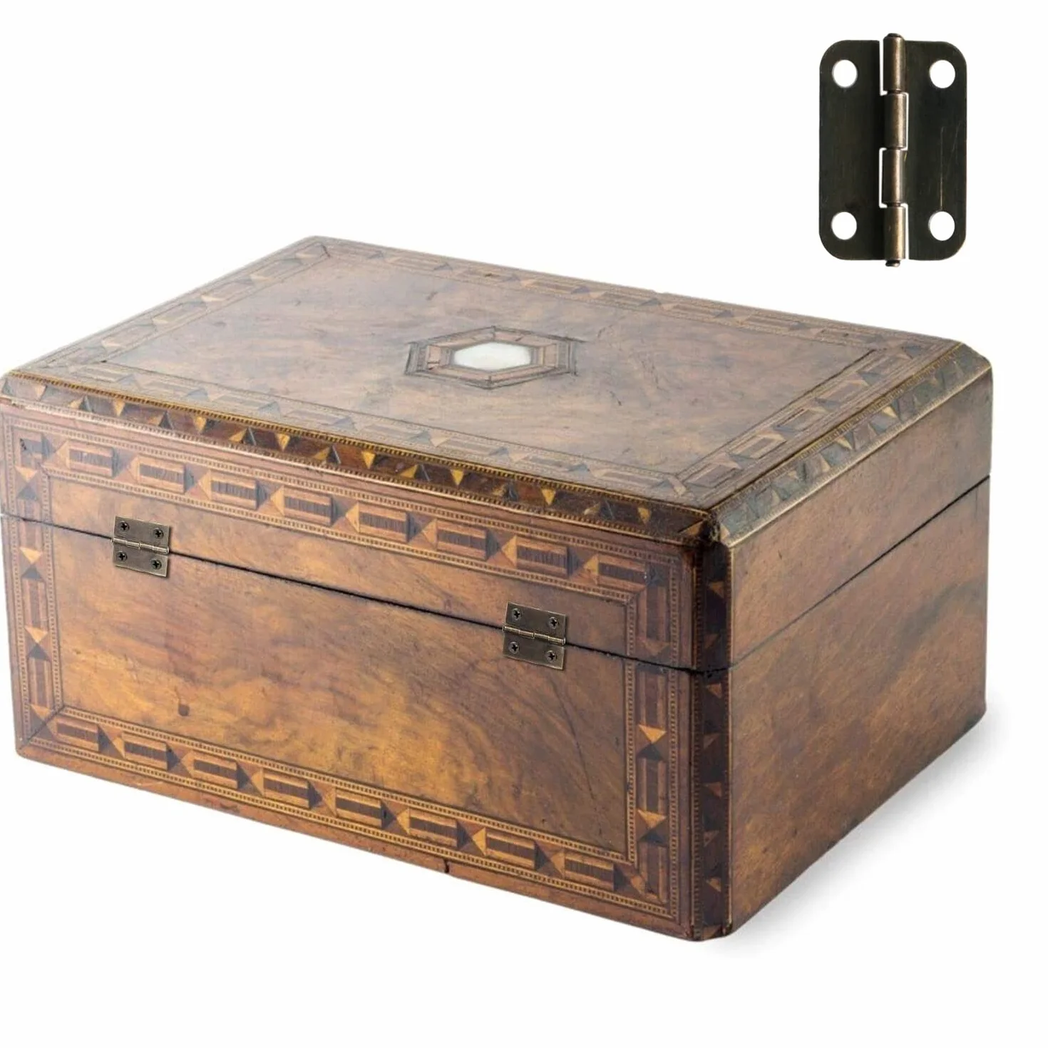 Bronzo Hasp Antico Legno 40 Pezzi Cerniere Per Scatola Con Viti Artigianato Retrò Scatole Regalo