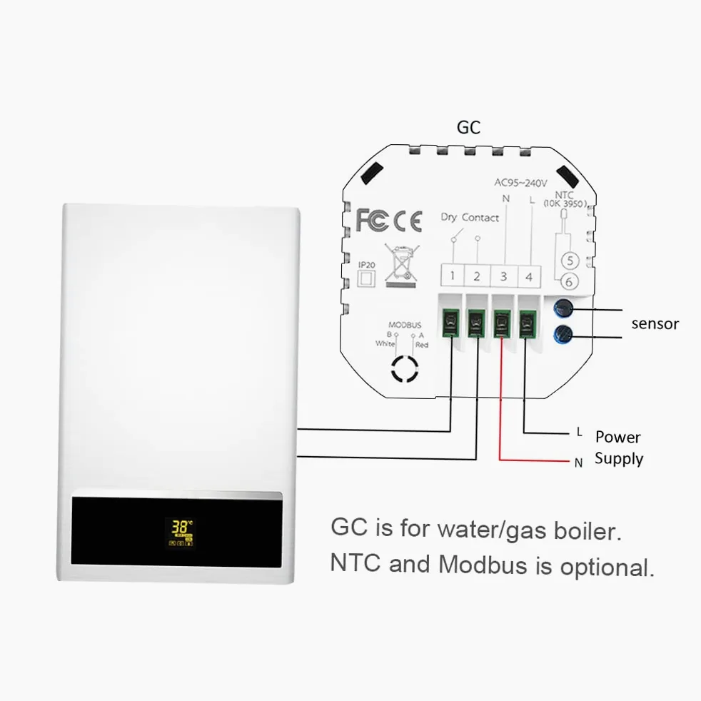 Kavolet Termostato programmabile intelligente Wi-Fi, con indice UV/display umidità/funzione di blocco, Controllo APP vocale,LCD retroilluminato