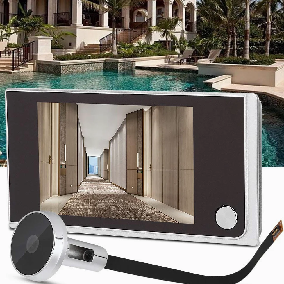Spioncino Elettronico Digitale Con Telecamera, Monitoraggio Elettronico Videocamera Spioncino Digitale Porta Blindata Da 3,5 "lcd Digitale Da 120 Gradi Visualizzatore Di Videocitofono Wireless.