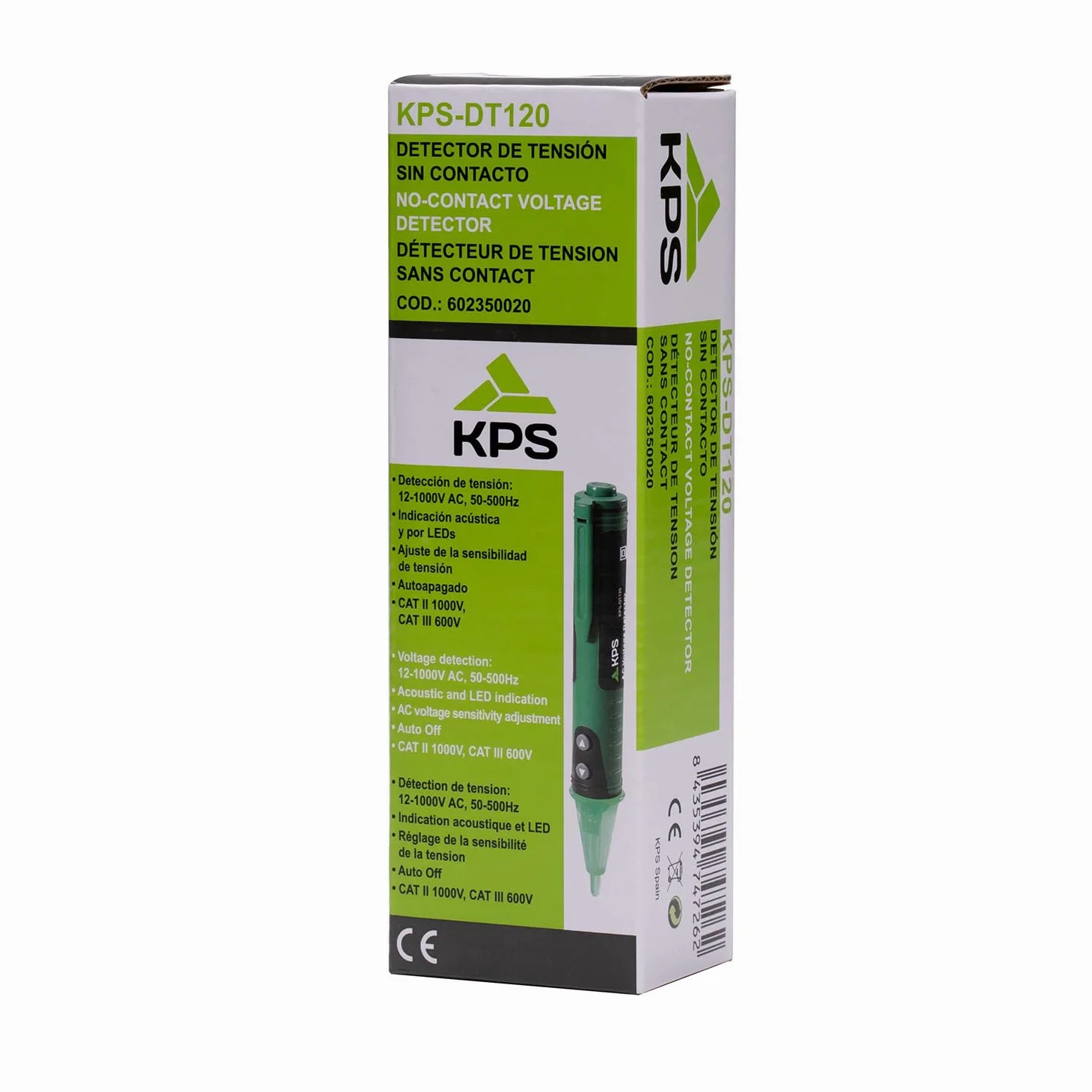 KPS-DT120 Rilevatore di Tensione tipo penna Senza Contatto 12V - 1000V con regolazione della sensibilità NCV e indicatore LED e acustico