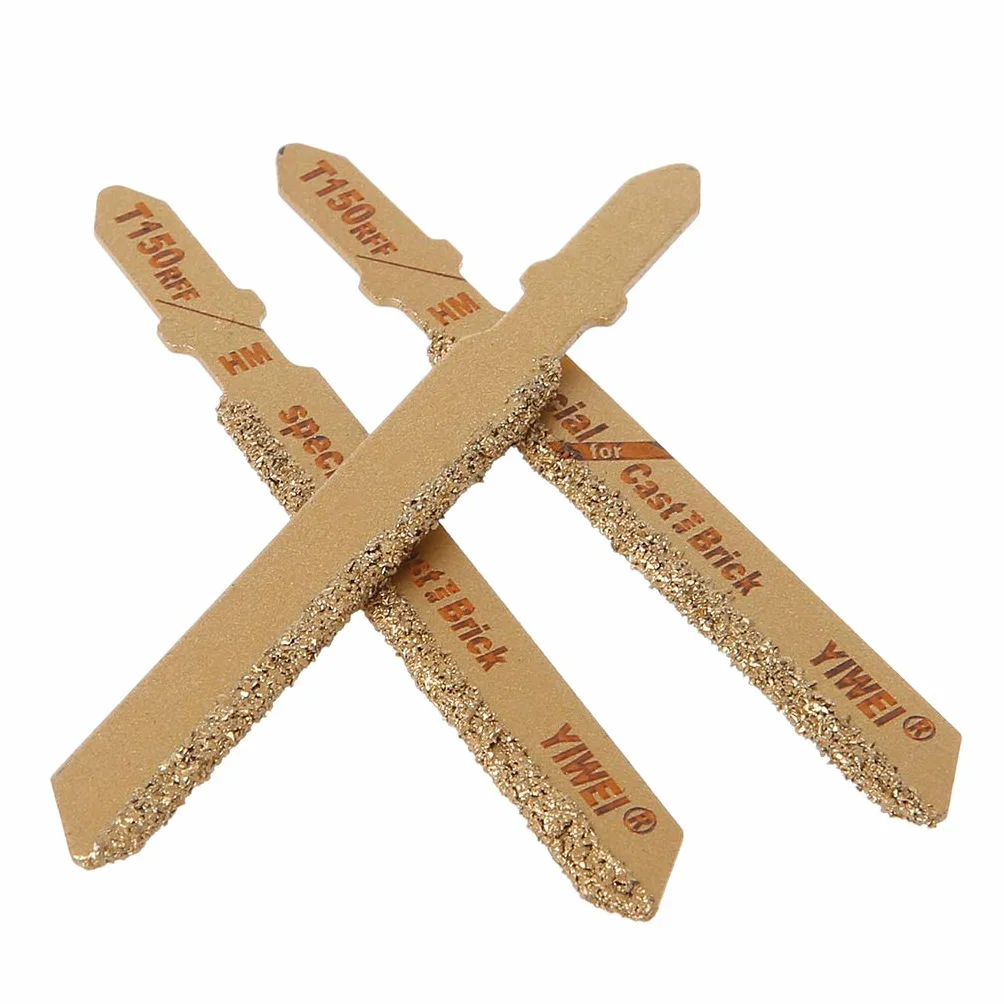 3 Pezzi 3" T150 Carbide Grain 50 Grit T-Shank Lame per seghetto Alternativo Utensile da Taglio per Piastrelle in Ceramica