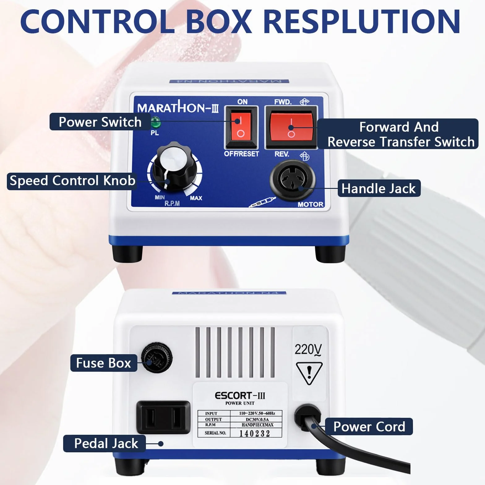 Micromotore Lucidatrice Da Laboratorio, 65 W, 220 V, 35.000 Giri/Min, Per Gioielli, Ceramica E Vetro