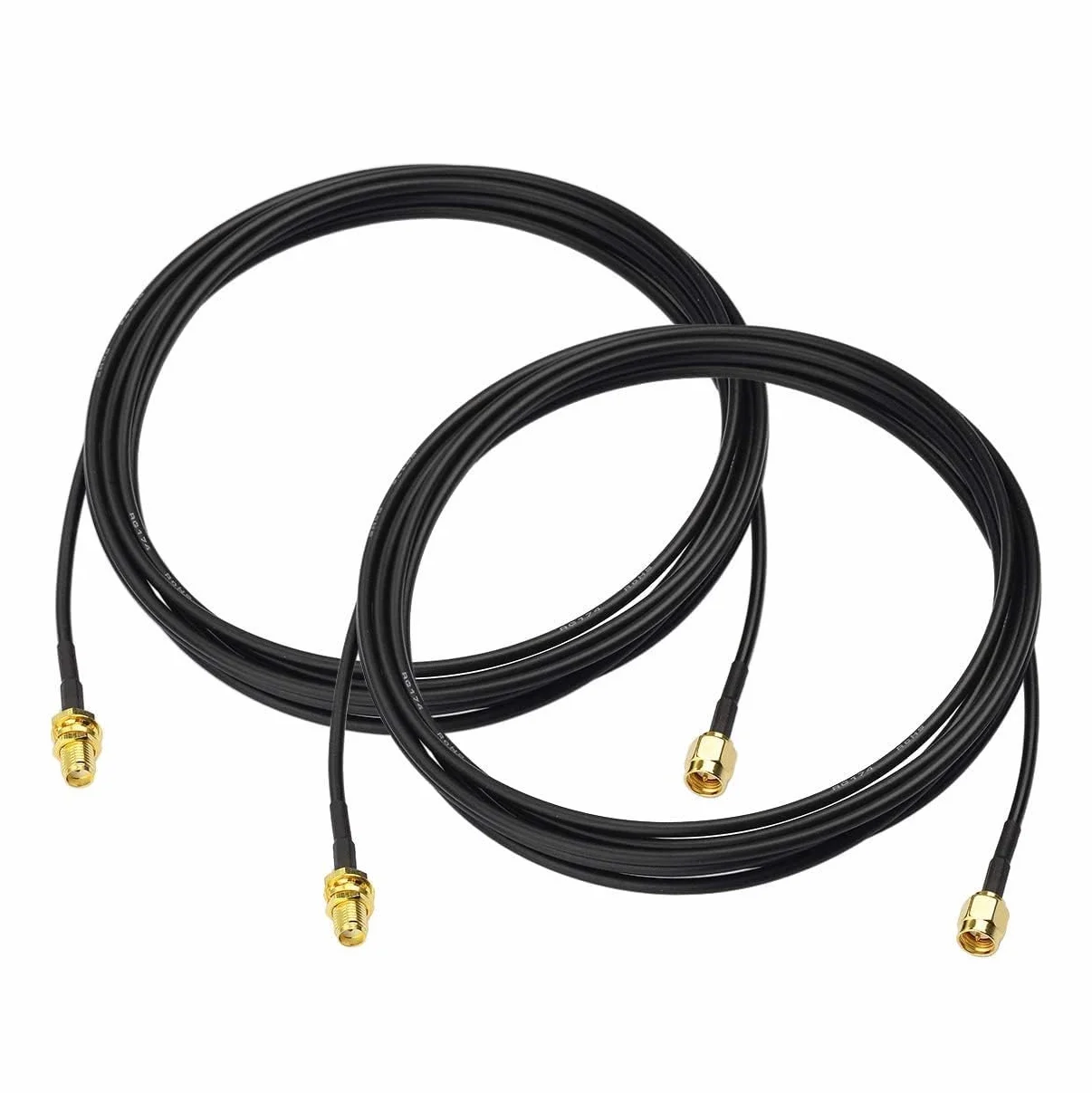 Bingfu Cavo SMA Prolunga Antenna 4G 3 m SMA Maschio a Femmina Montaggio su Paratia RG174 Cavo Coassiale per Modem Router Cellulare 4G 5G LTE Radio Ham Ricevitore RTL SDR Dongle USB, 2 Confezioni