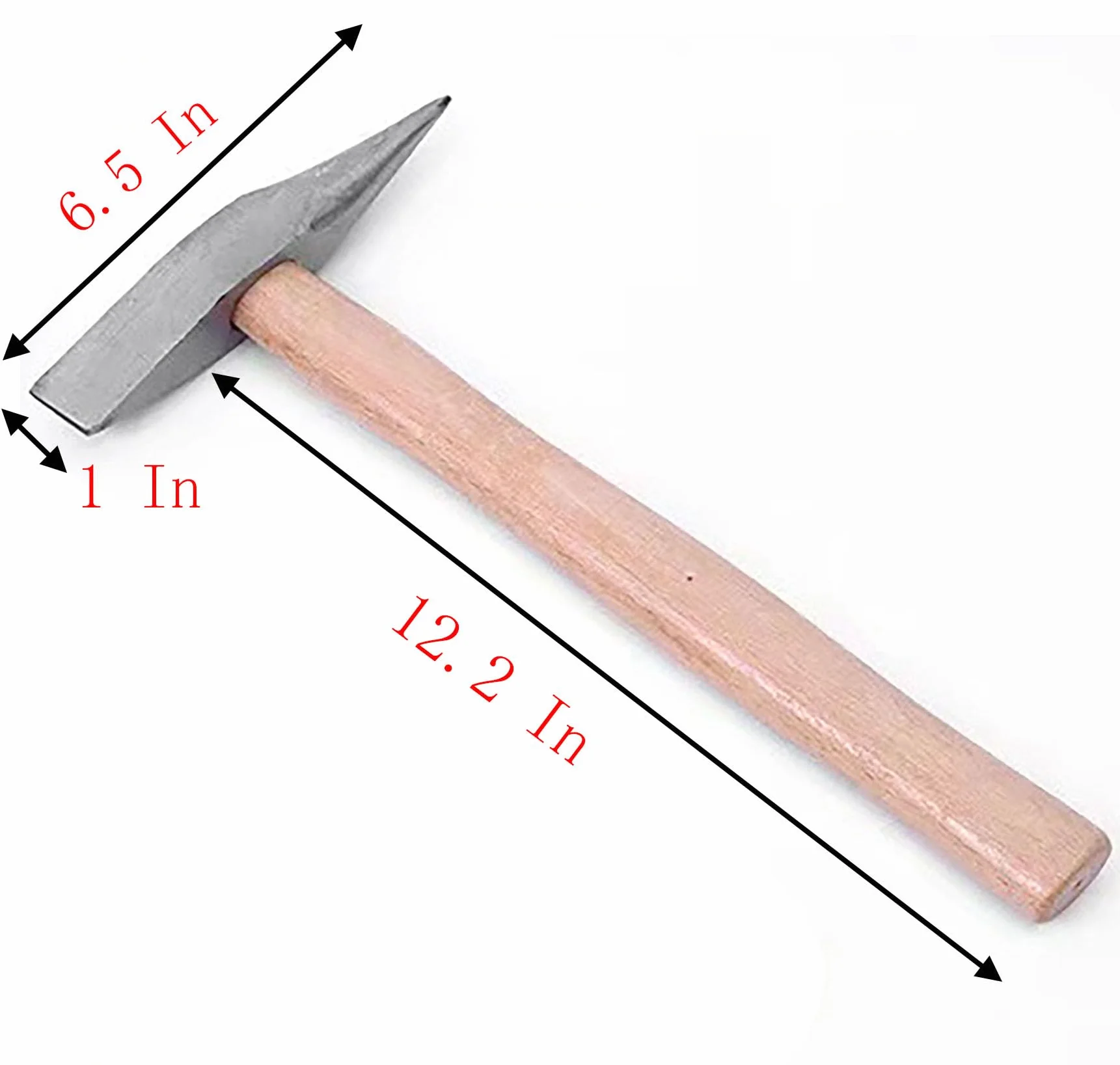 Martello per saldatura in acciaio forgiato 500 g 33,1 cm manico in legno