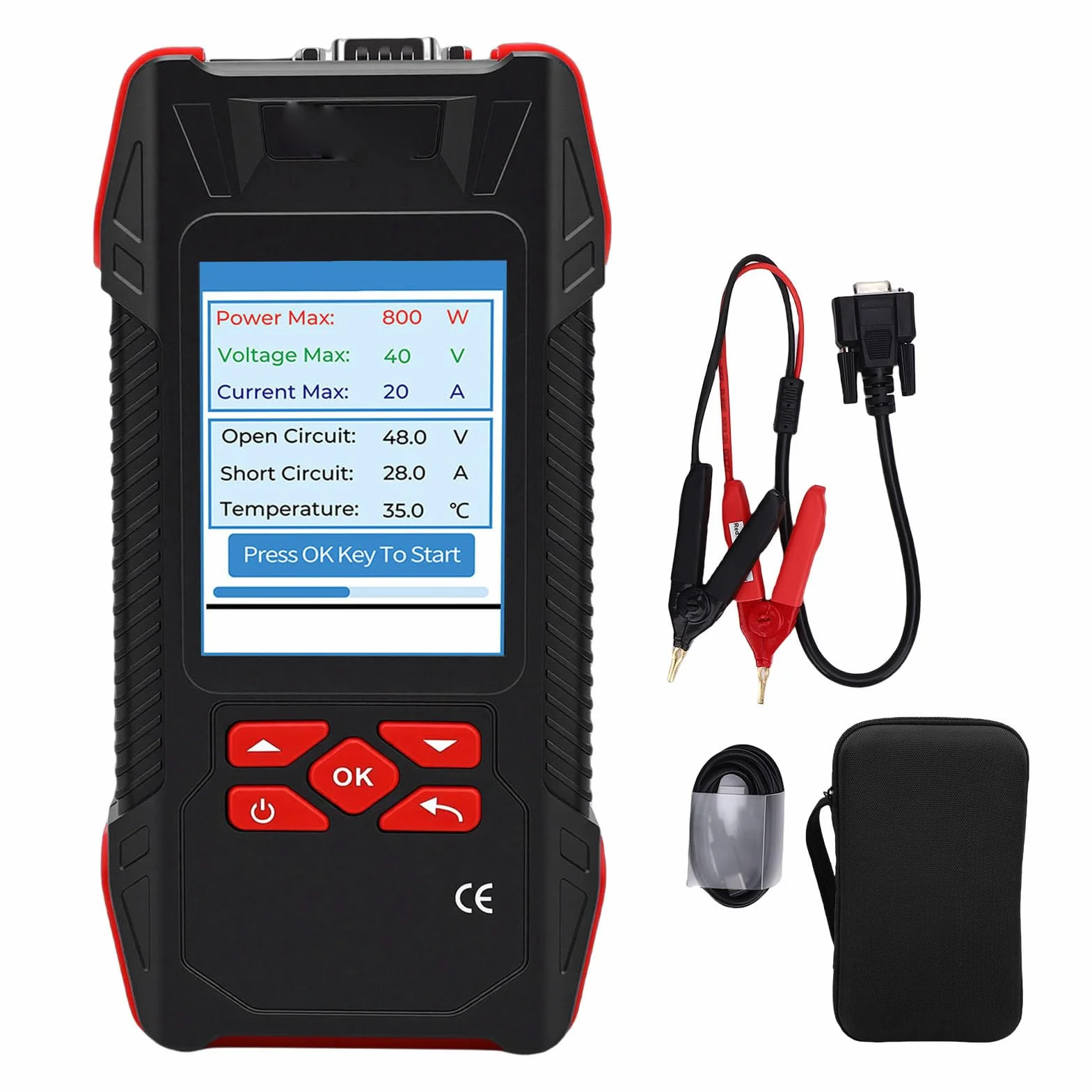 Tester per pannelli solari, indicatore di curva MPPT, 2000 W, 90 V, 40 A, multimetro fotovoltaico con memorizzazione dati retroilluminato, per test di efficienza e manutenzione