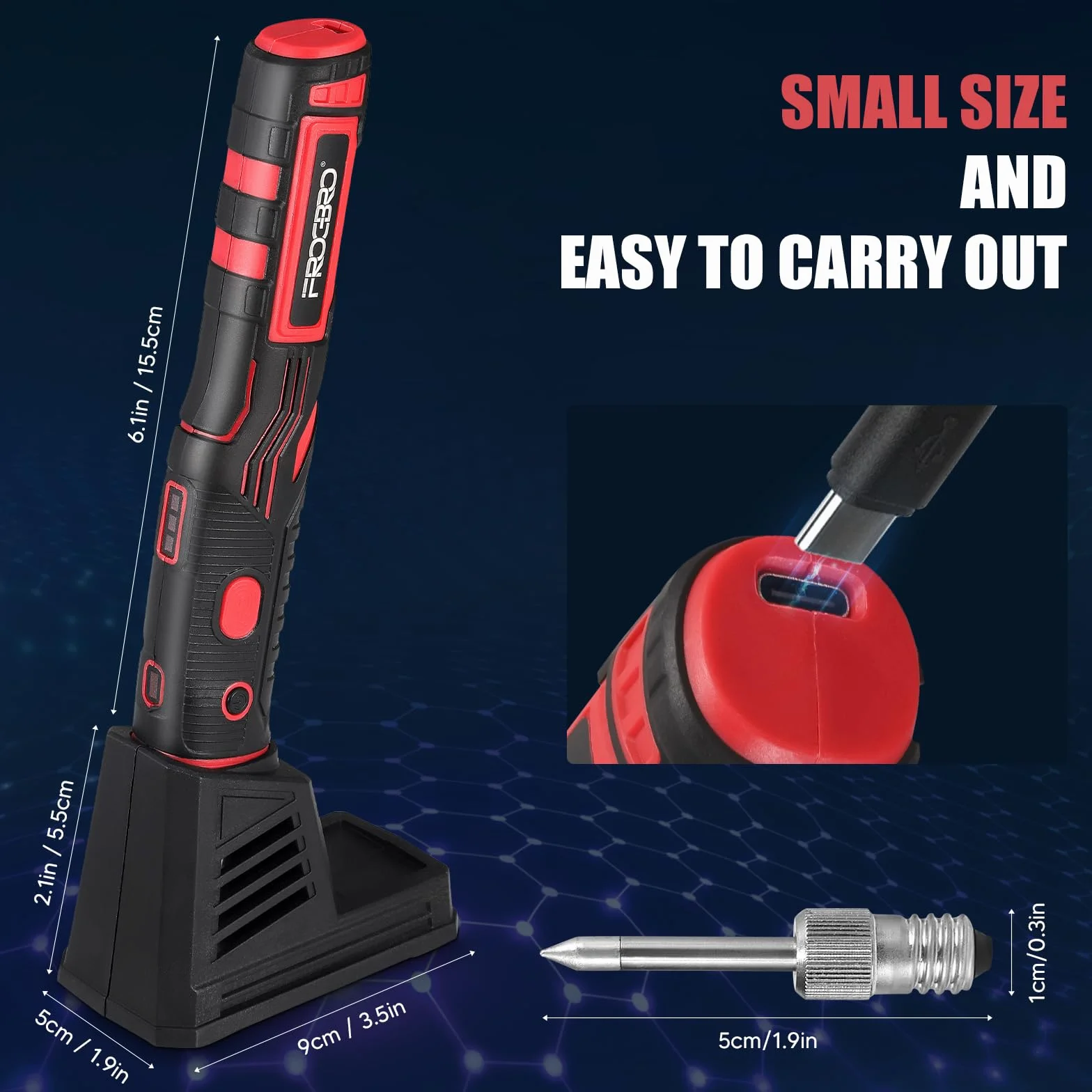 Saldatore A Stagno Senza Fili,Saldatrice Elettrico A Stagno,Carico Usb,Con 2 Consumo Di Saldatura Di Sostituzione,200-480 ℃,Ferro Di Saldatura Portatile Per Riparazione