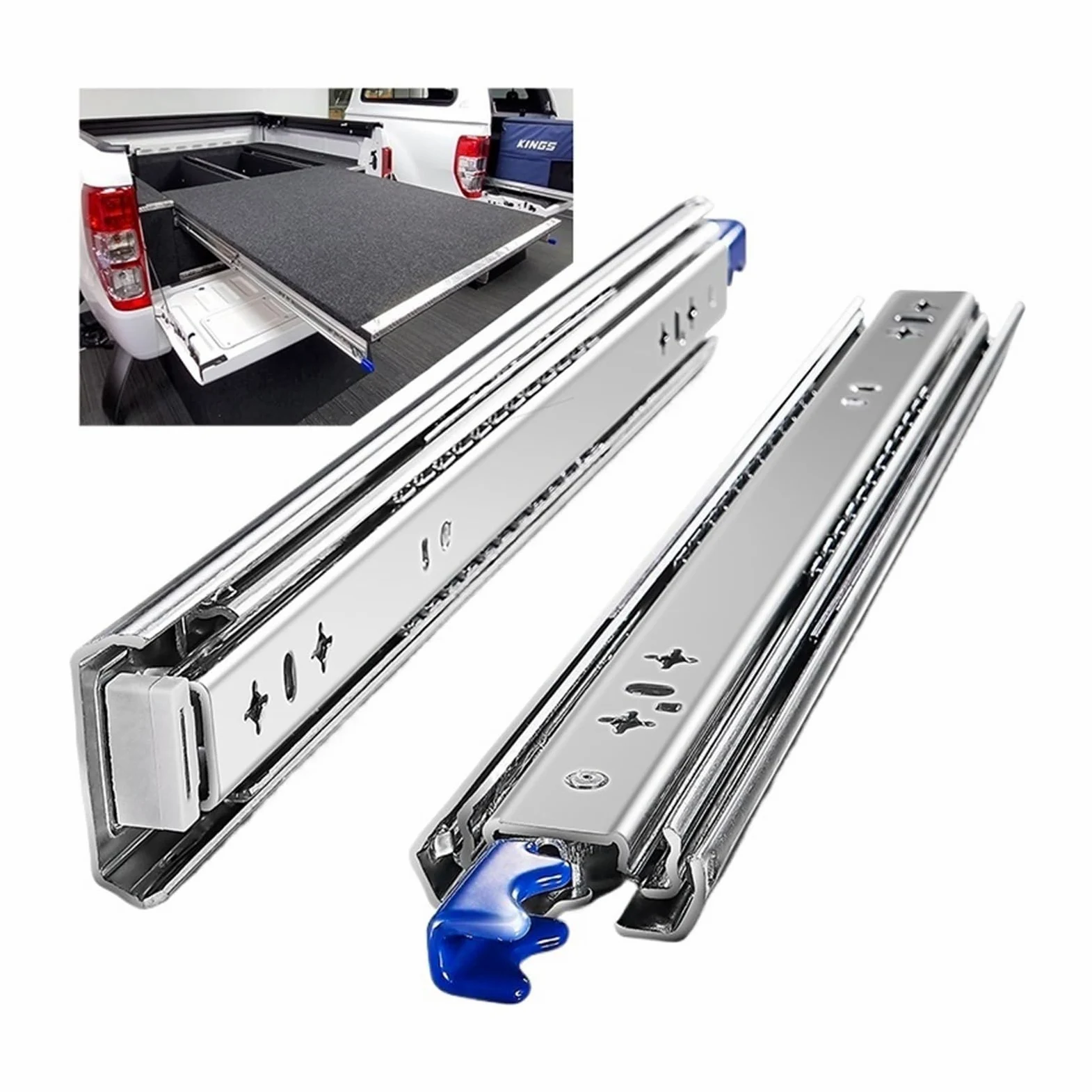 Guide for cassetti industriali Guide di bloccaggio ad estensione totale da 53 mm - Capacità di carico di 120 kg for mobili e camper 1 pezzo(40 inch)