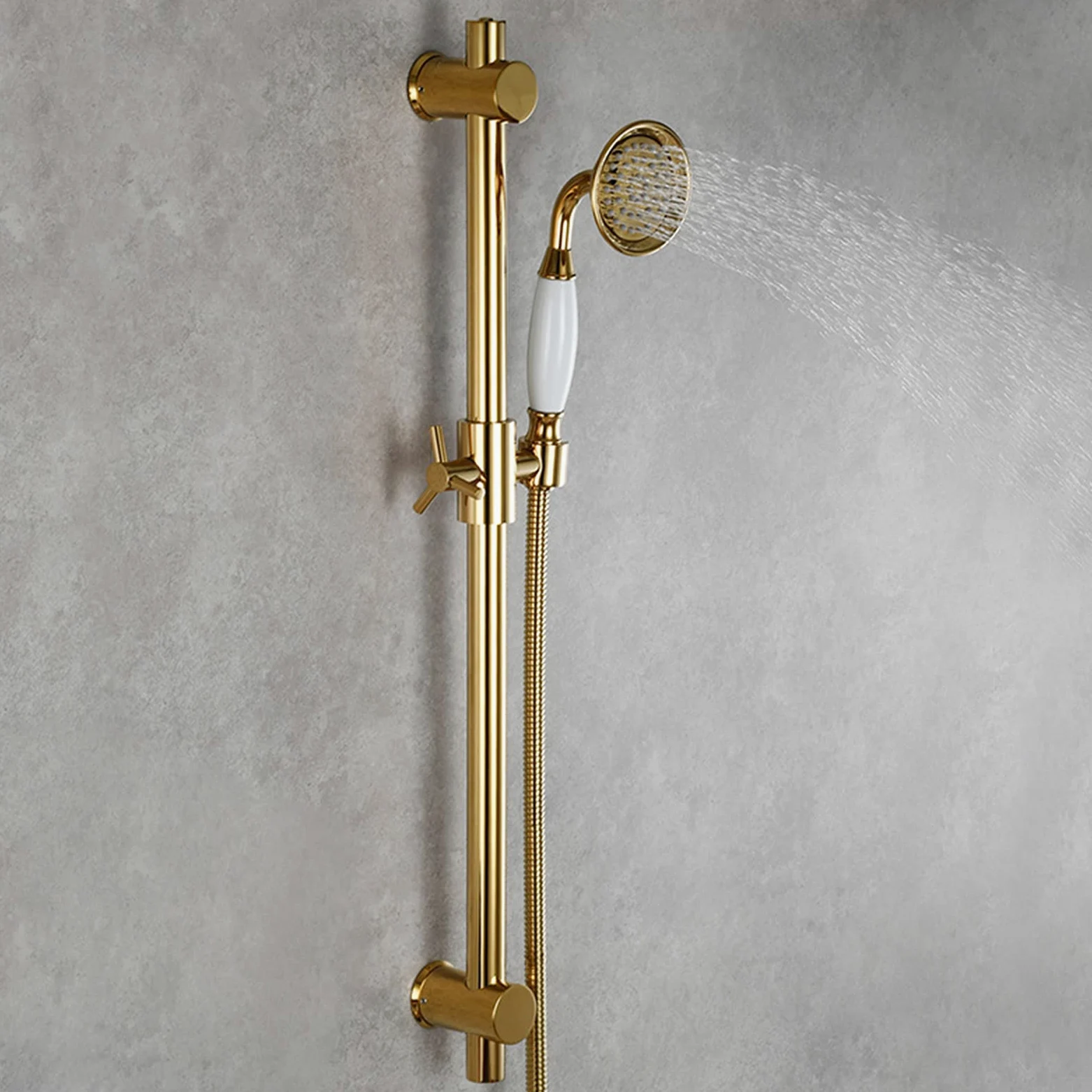 Soffione Doccia Portatile, Soffione Doccia Con Filtro in Ottone Soffione Doccia Ad Alta Pressione Portatile Con Flessibile E Supporto Doccia in Acciaio Inossidabile Da 1,5 M, Installazione Facile