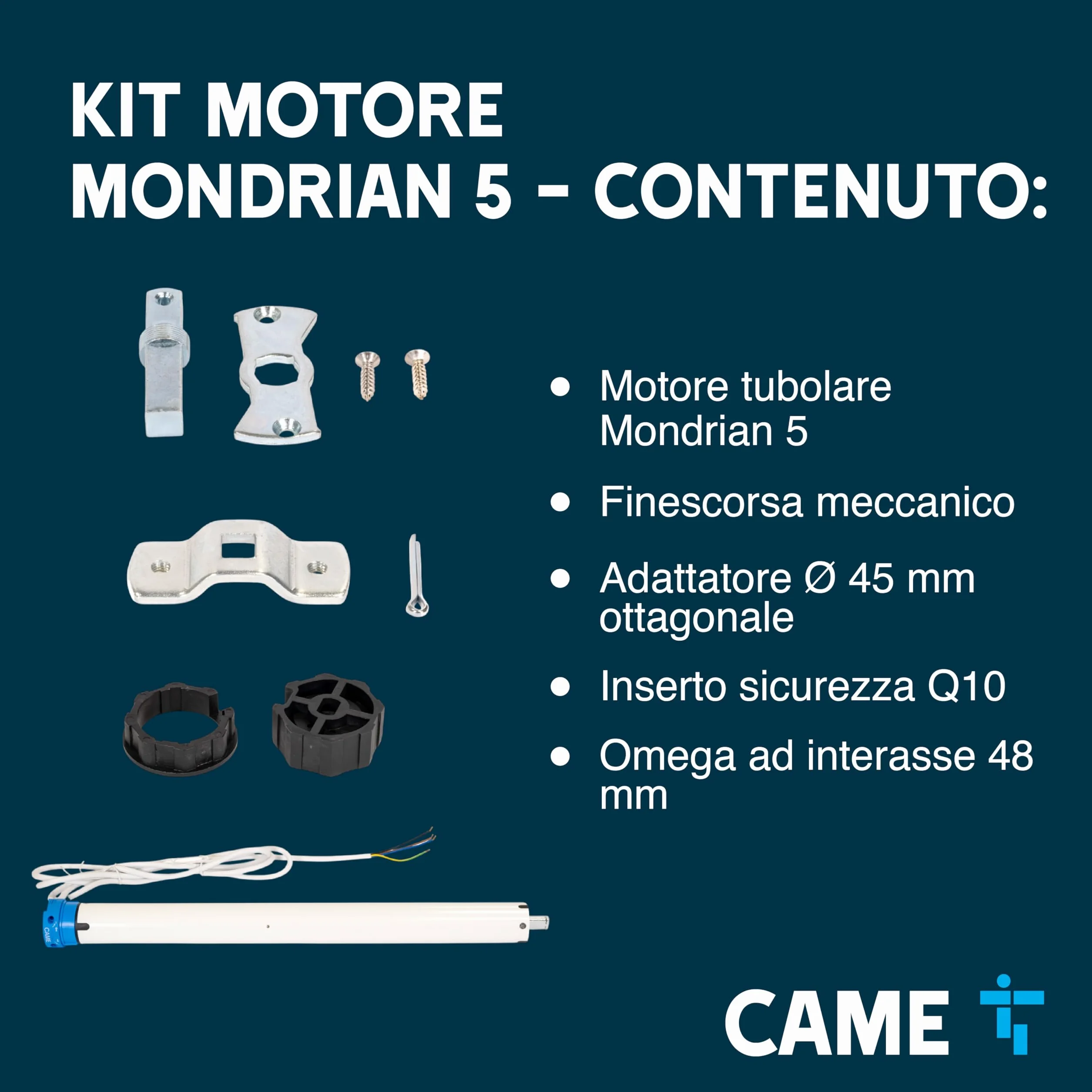 CAME MONDRIAN 5 Kit Motore Tubolare 50NM Q Set completo automazione tapparelle