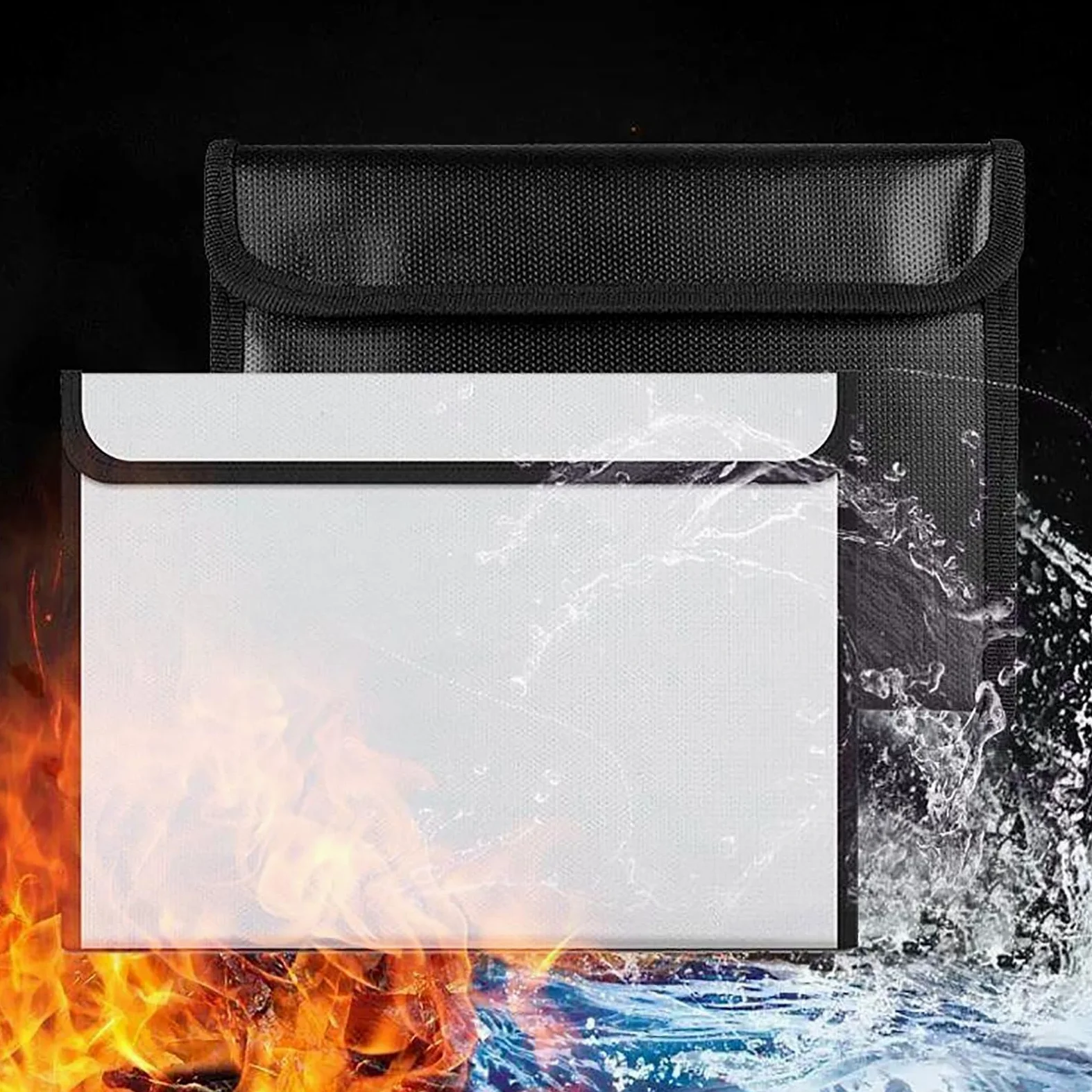Borsa per Documenti Ignifuga e Impermeabile Porta Libretto Moto Portadocumenti Barca Impermeabile Porta Documenti per Passaporto Denaro Documenti Viaggio(A,30 * 20 * 5CM)