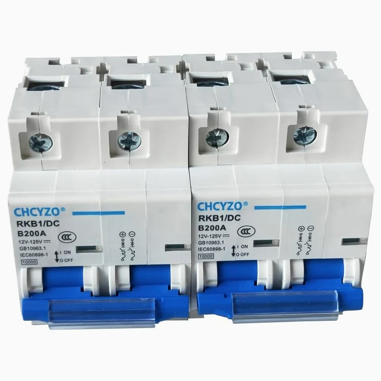Interruttore Magnetotermico Differenziale Interruttore Di Trasferimento 12V 24V 36V 48V 60V 72V 96V 120V Solare For Protezione Da Cortocircuito(2P,200A)