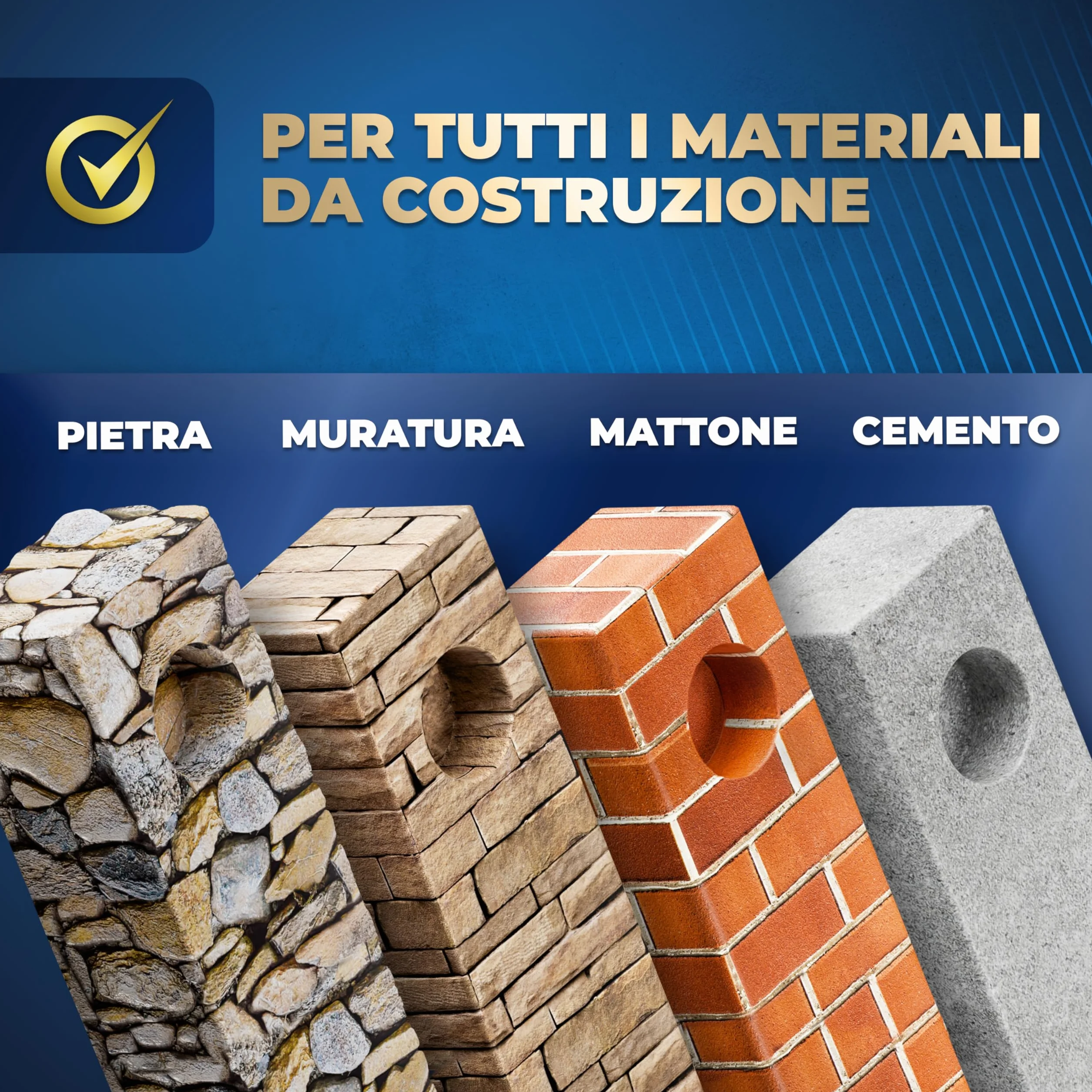 S&R Fresa a Tazza per Muro Cemento Ø 68mm Corona Diamantata Carotatrice a Secco SDS PLUS