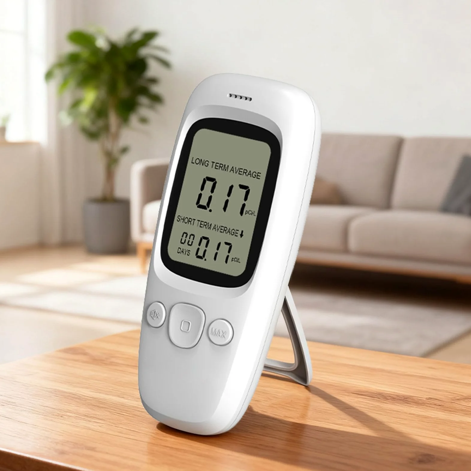 Monitor Digitale per Rilevatore di Radon Portatile con Display LCD per Uso Domestico a Lungo Termine Alimentato a Batteria