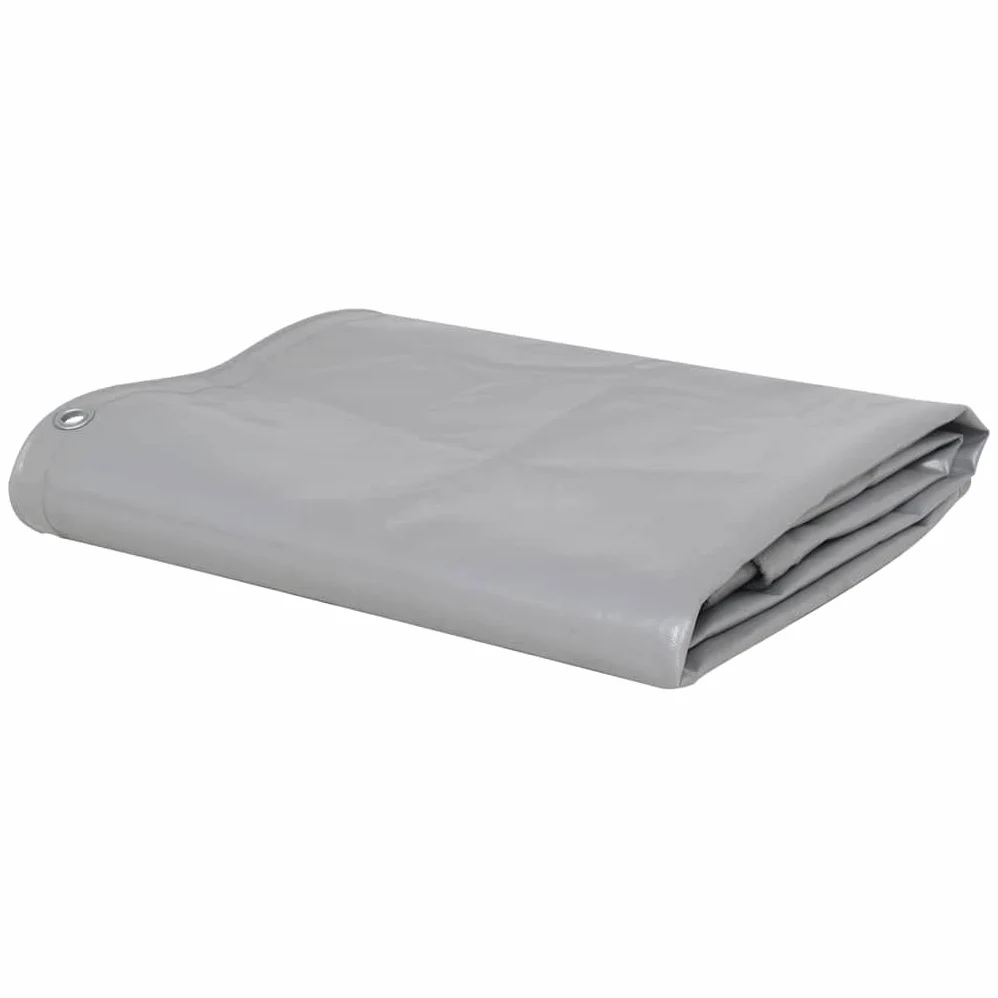 Telone di copertura, 650 g/m², 1,5 x 20 m, grigio, in tela con rivestimento in PVC, resistente alle intemperie, con occhielli in metallo, per mobili da giardino, piscina, auto, bicicletta