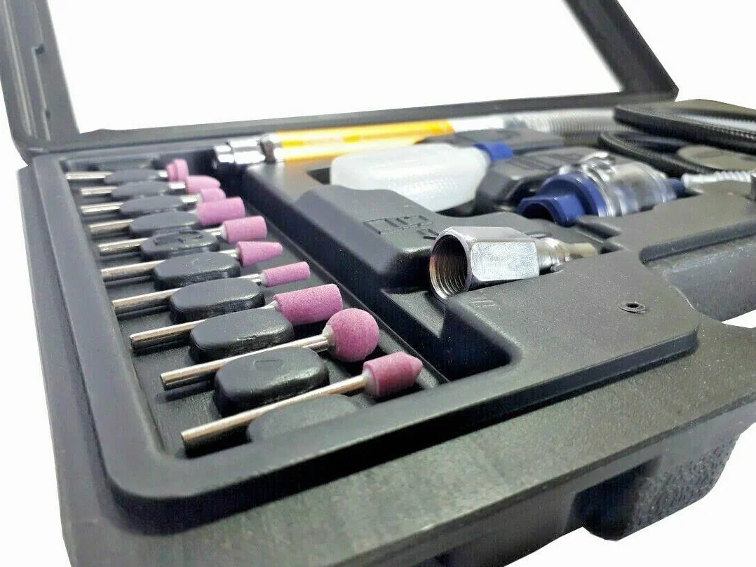 Smerigliatrice Dritta Pneumatica Mini Trapano Fresa Compressore Valigetta