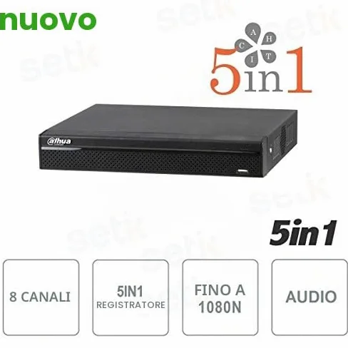 XVR4108HS DVR 8 Canali 5in1 HDCVI+AHD+TVI+ANALOGICO+IP 1080N Audio