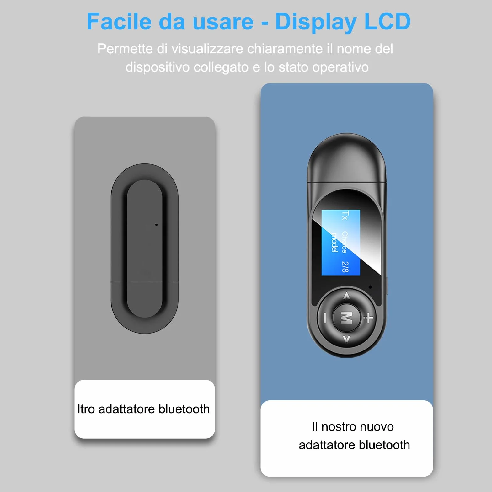 USB Trasmettitore Ricevitore Bluetooth 5.0, Adattatore Wireless Audio con 3.5mm AUX per TV/PC/Cuffie/Altoparlanti/Auto, bluetooth aux chiavetta, bluetooth per auto, Microfono Integrato
