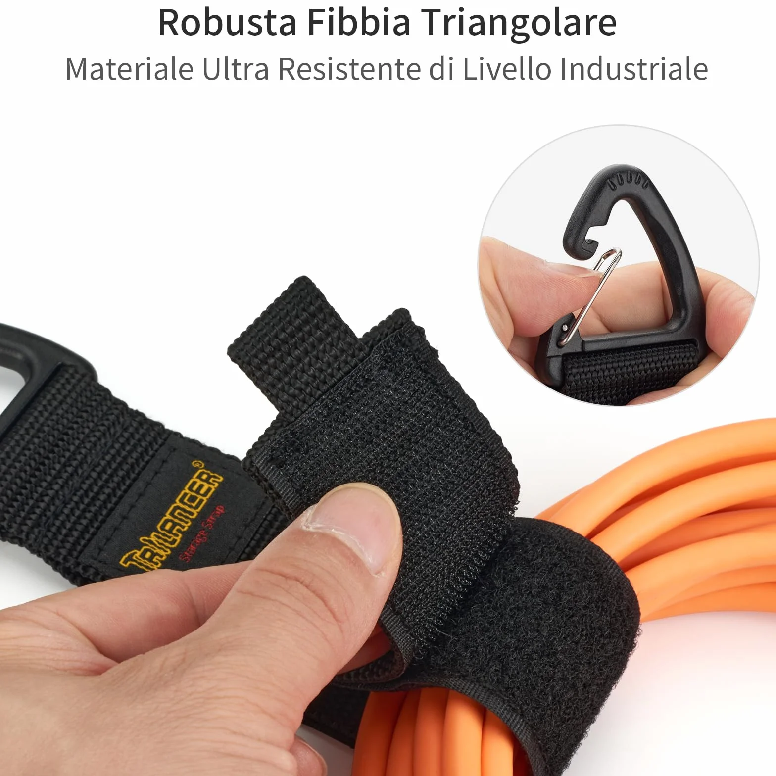 Trilancer Organizzatore per Cavi 10pz Cinghie con Fibbia Triangolare Parete