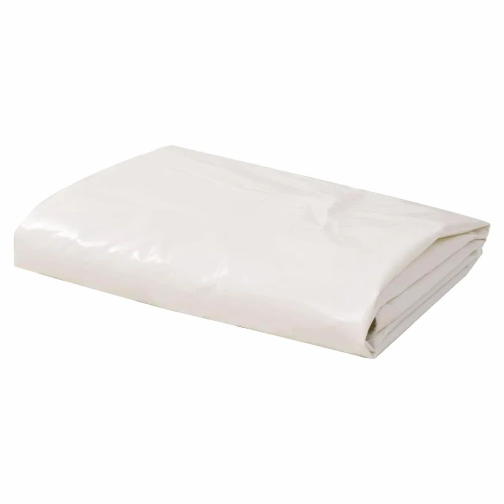 Telone di copertura, 650 g/m², bianco, 3 x 5 m, con occhielli, antistrappo, impermeabile, resistente ai raggi UV, resistente alle intemperie, come telone protettivo per giardino, campeggio