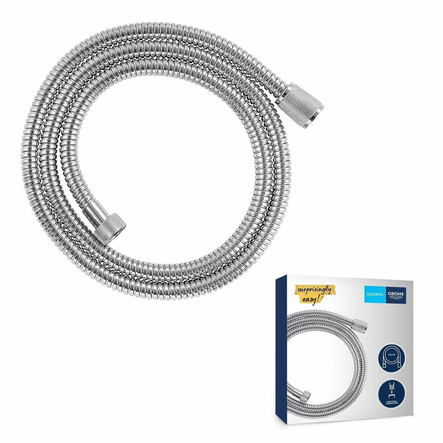 GROHE QUICKFIX VitalioFlex, Flessibile doccia, 1500mm, In metallo, 27502001