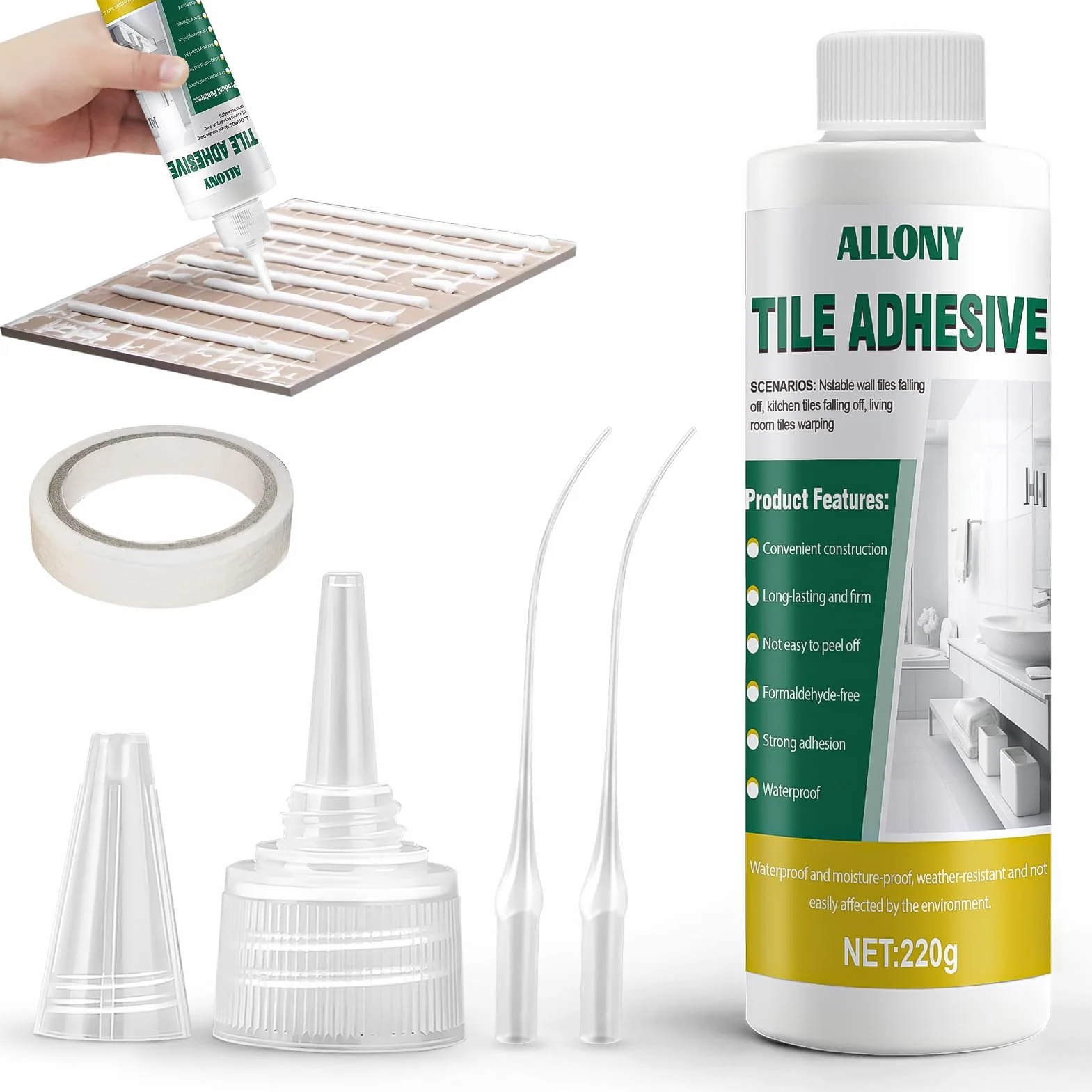 Colla per Piastrelle Ceramiche 220g Esterna e Interna